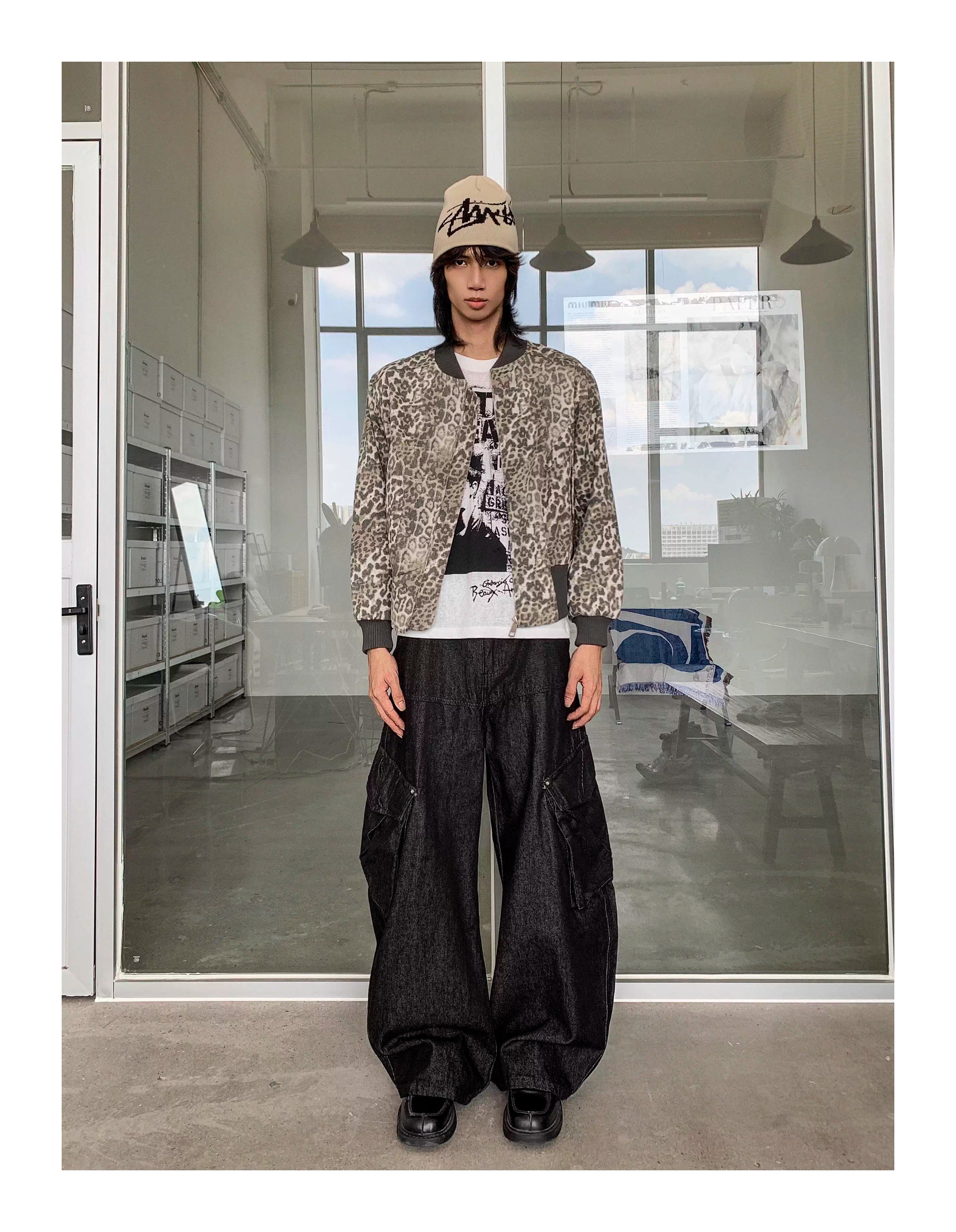 QS615B leopard jacket