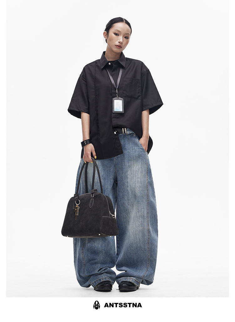 QS417B wide denim