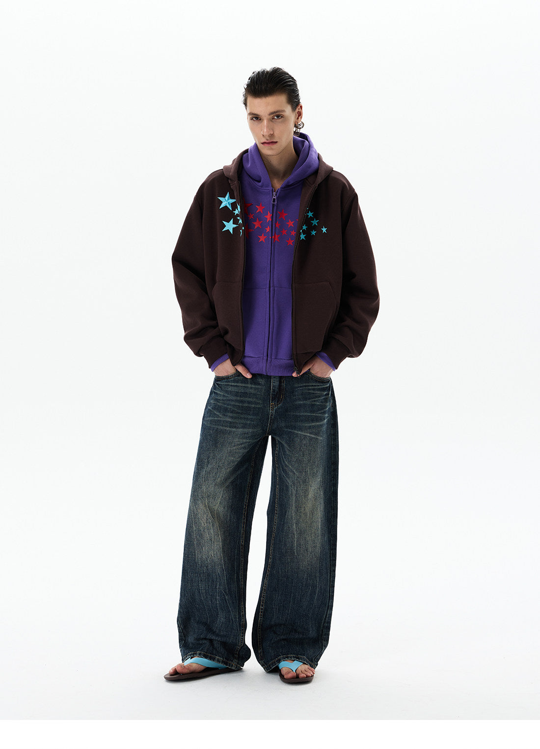 QS677B zip hoodie