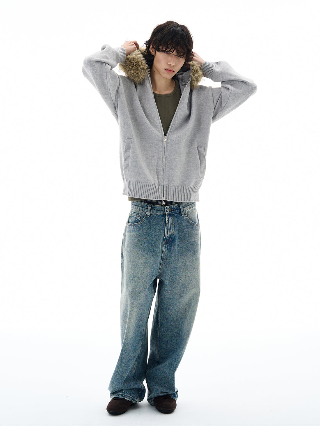 QS617B fur hoodie