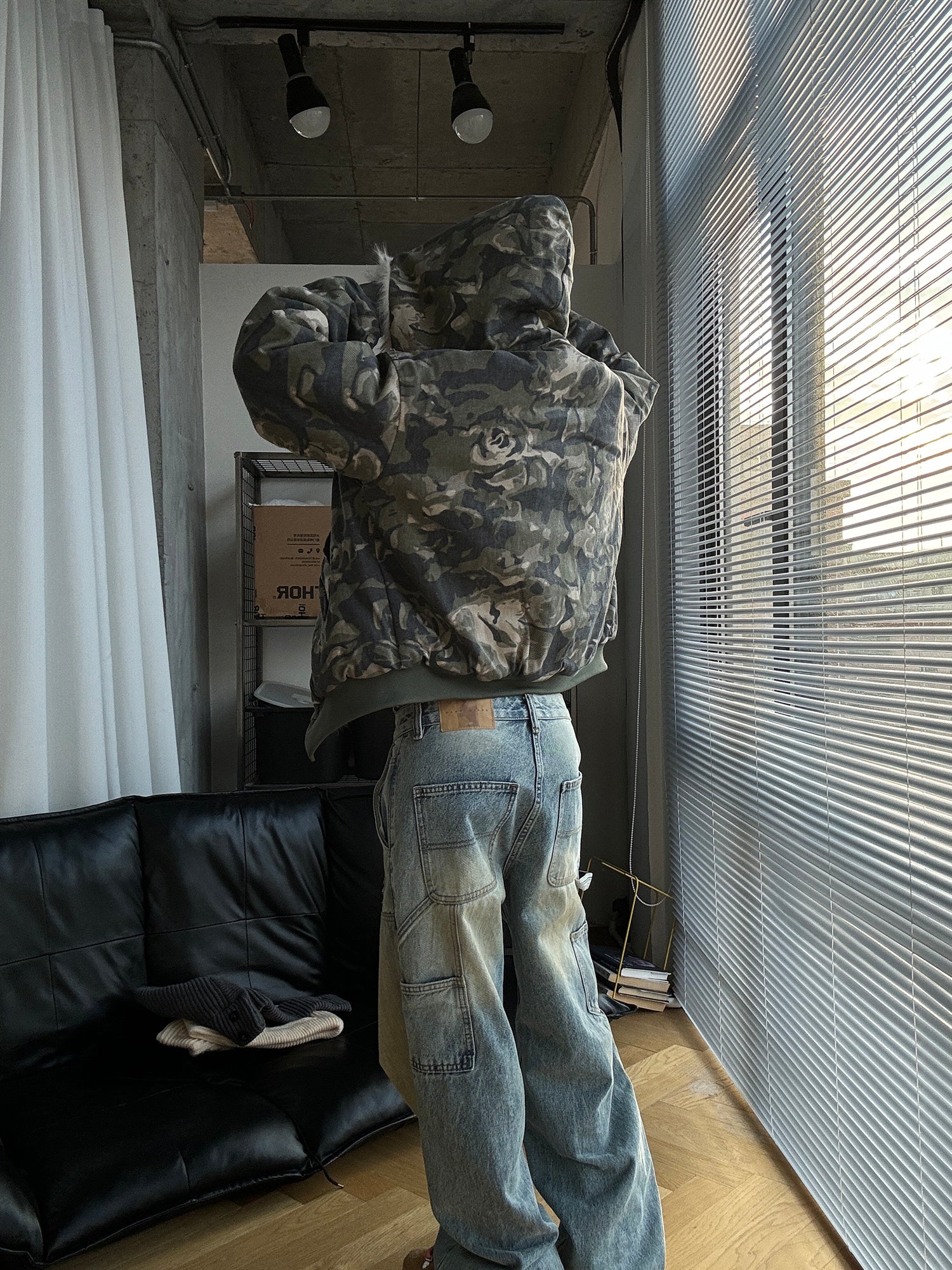 QS131B camouflage hoodie jacket