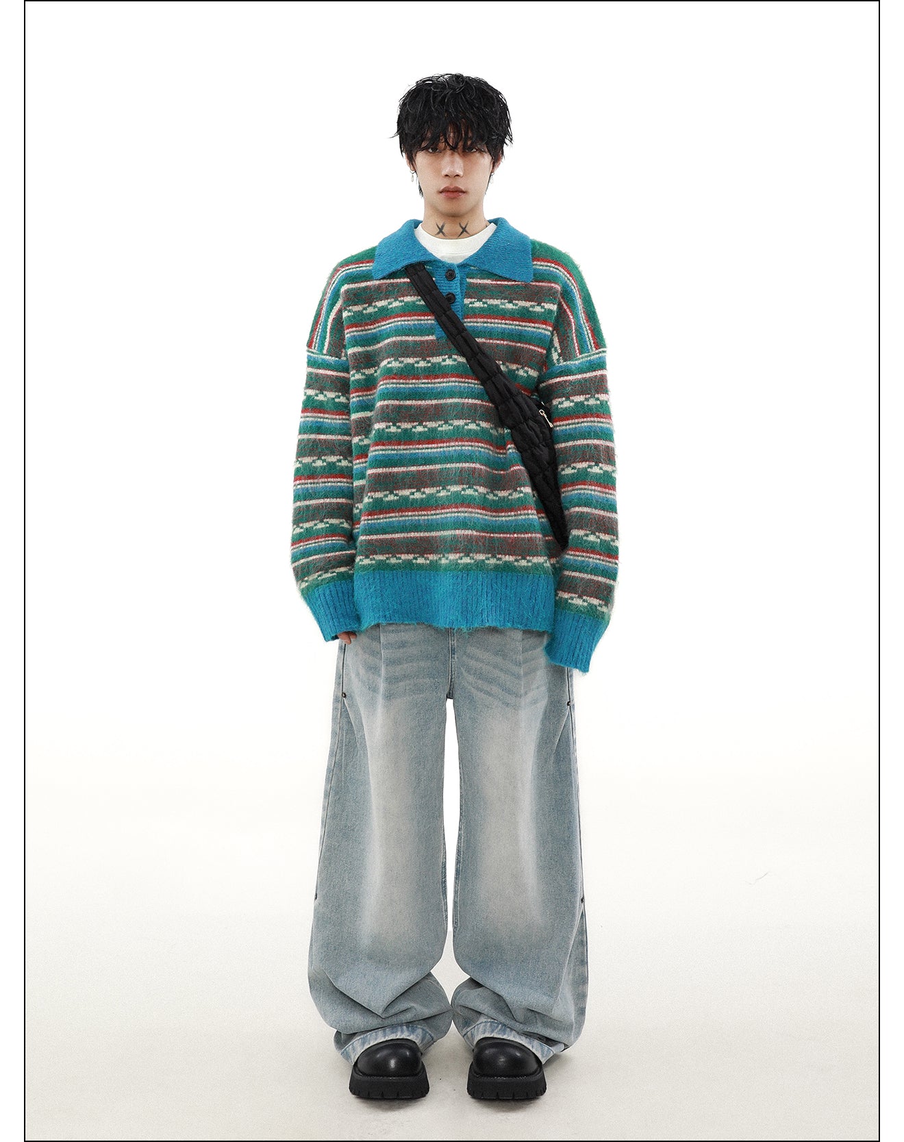 QS245B stripe sweater