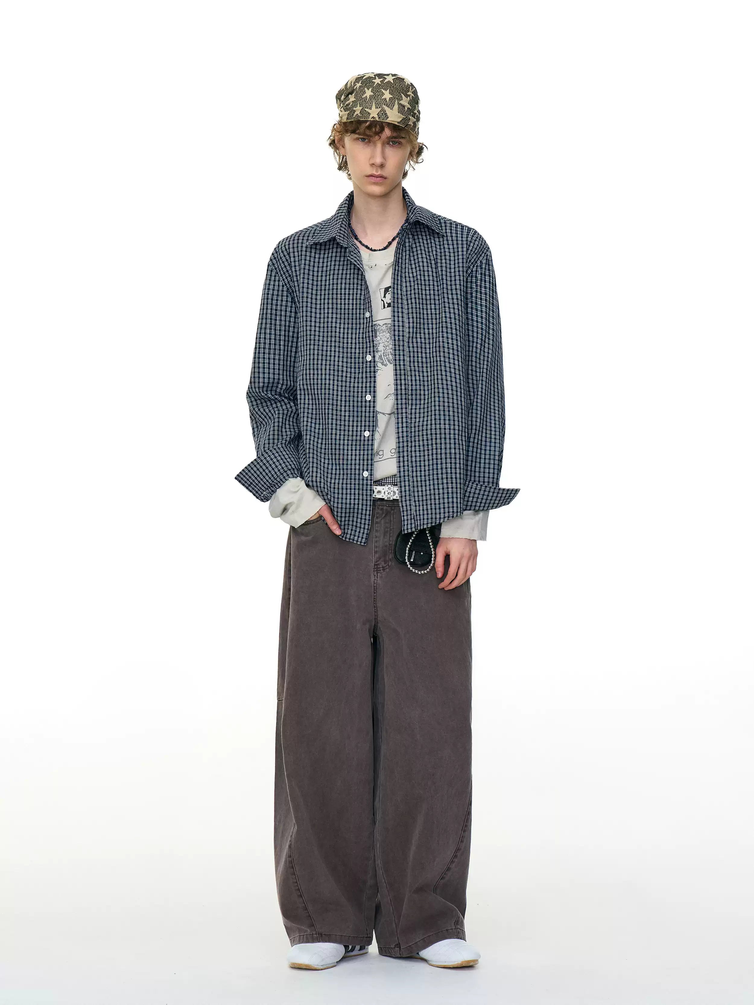QS594B check shirts