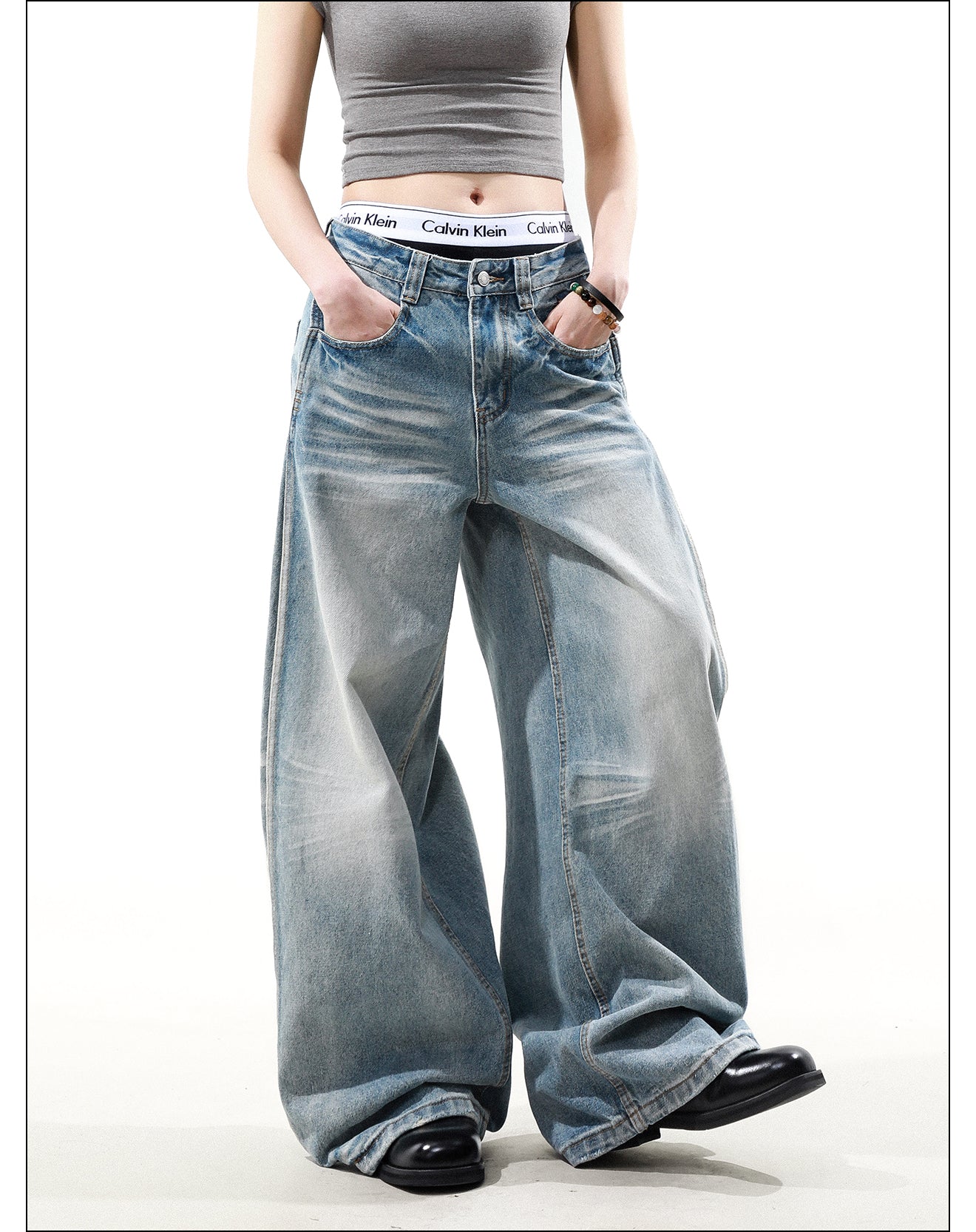 QS405B wash denim