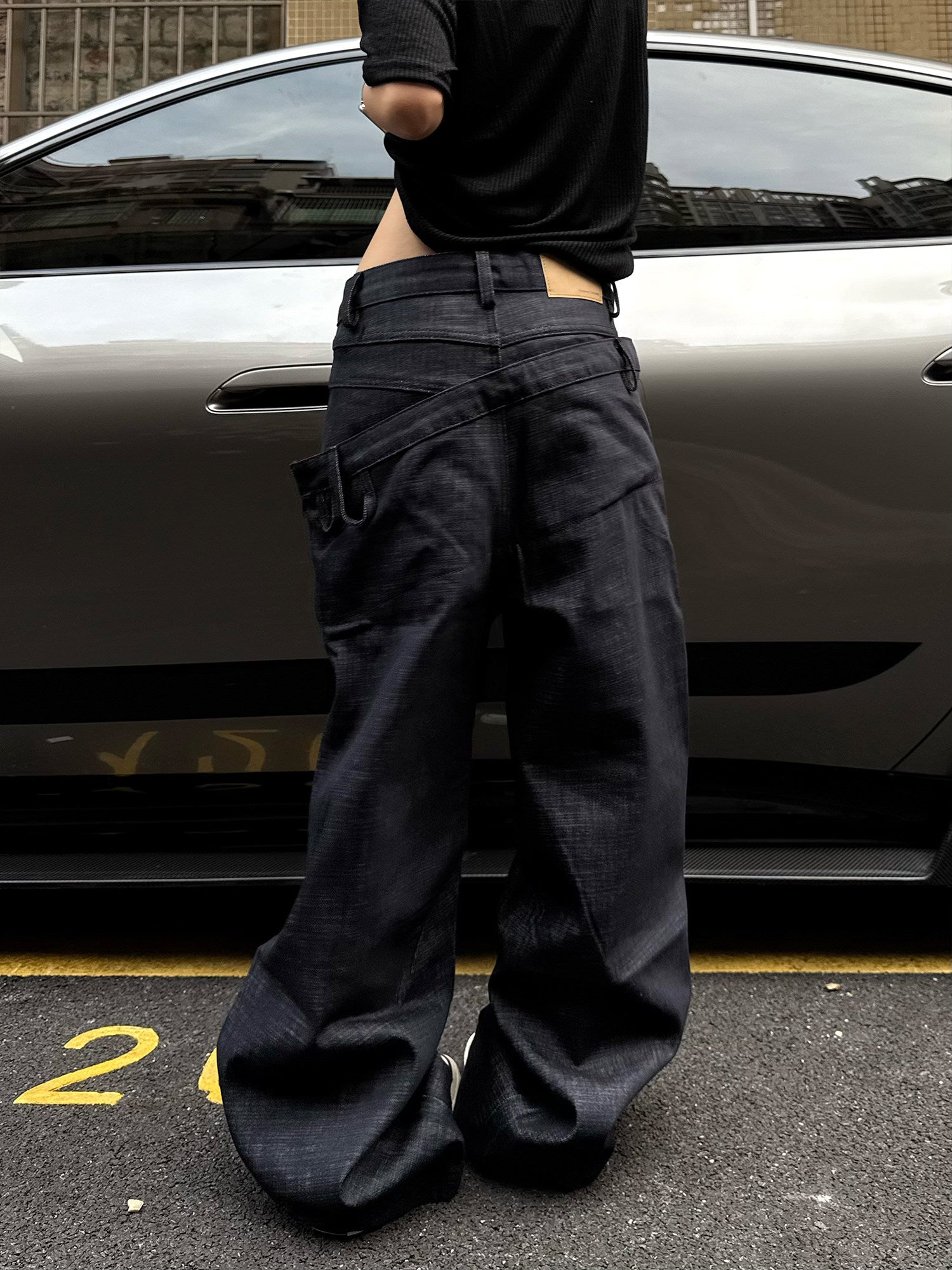 QS866B double waist denim