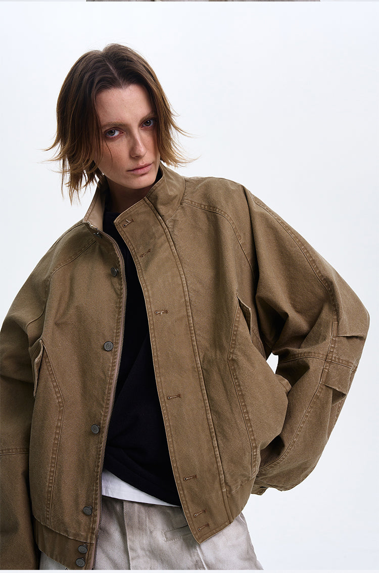 QS374B stand collar jacket