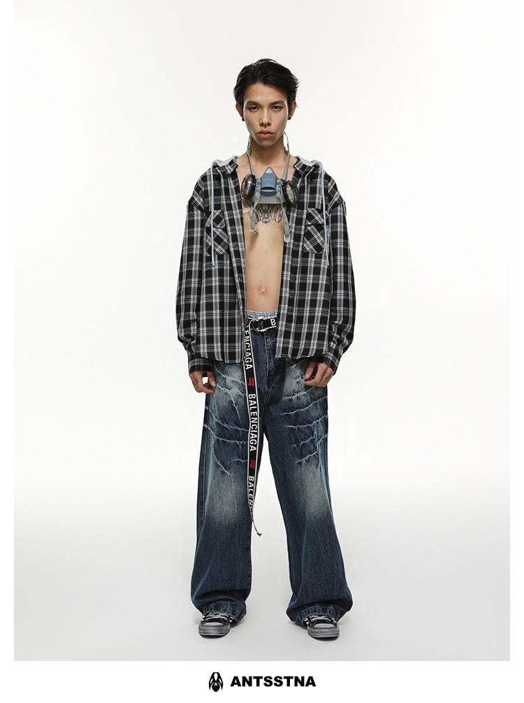 QS311B hoodie check shirts