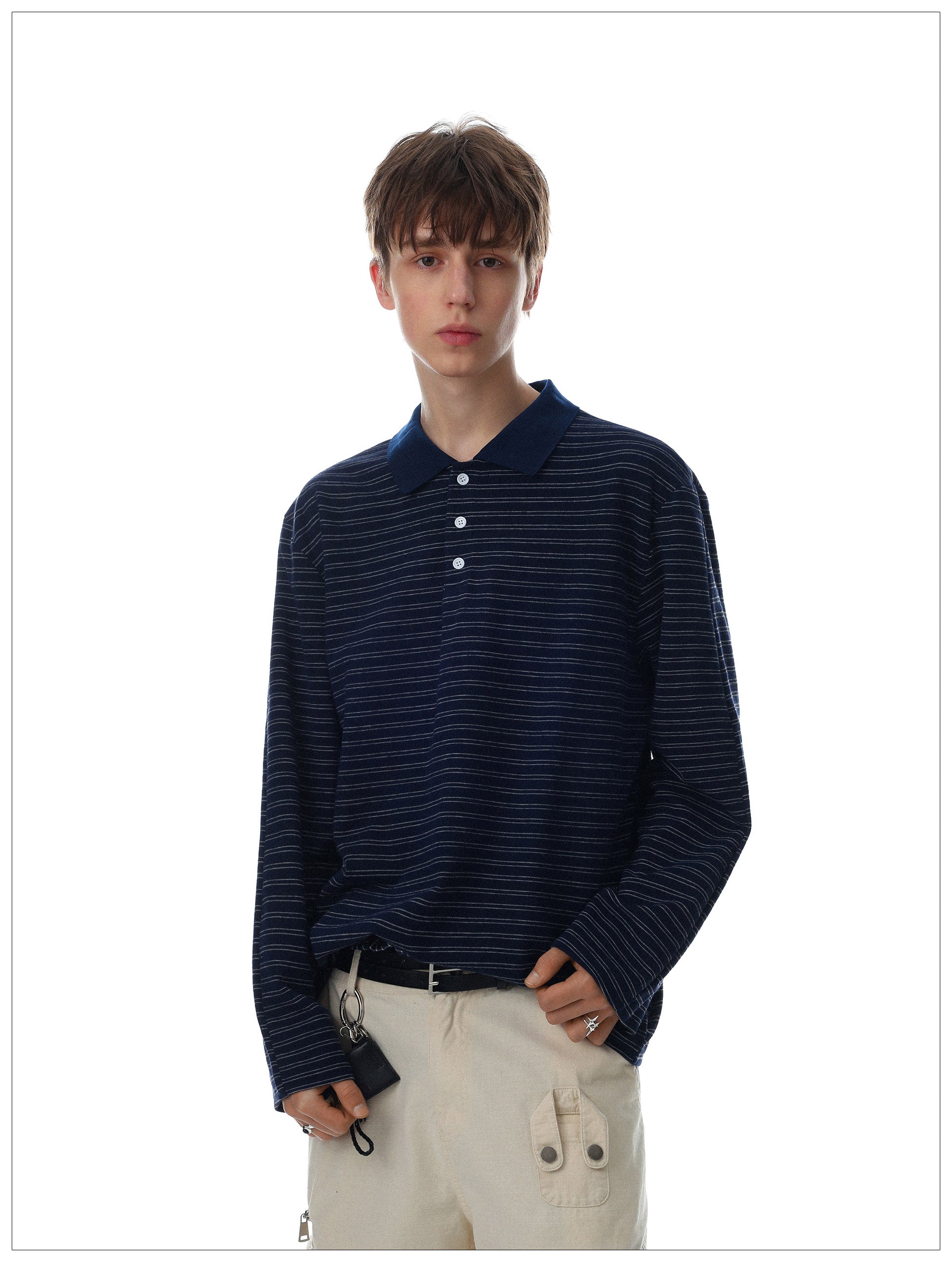 QS736B L/S polo