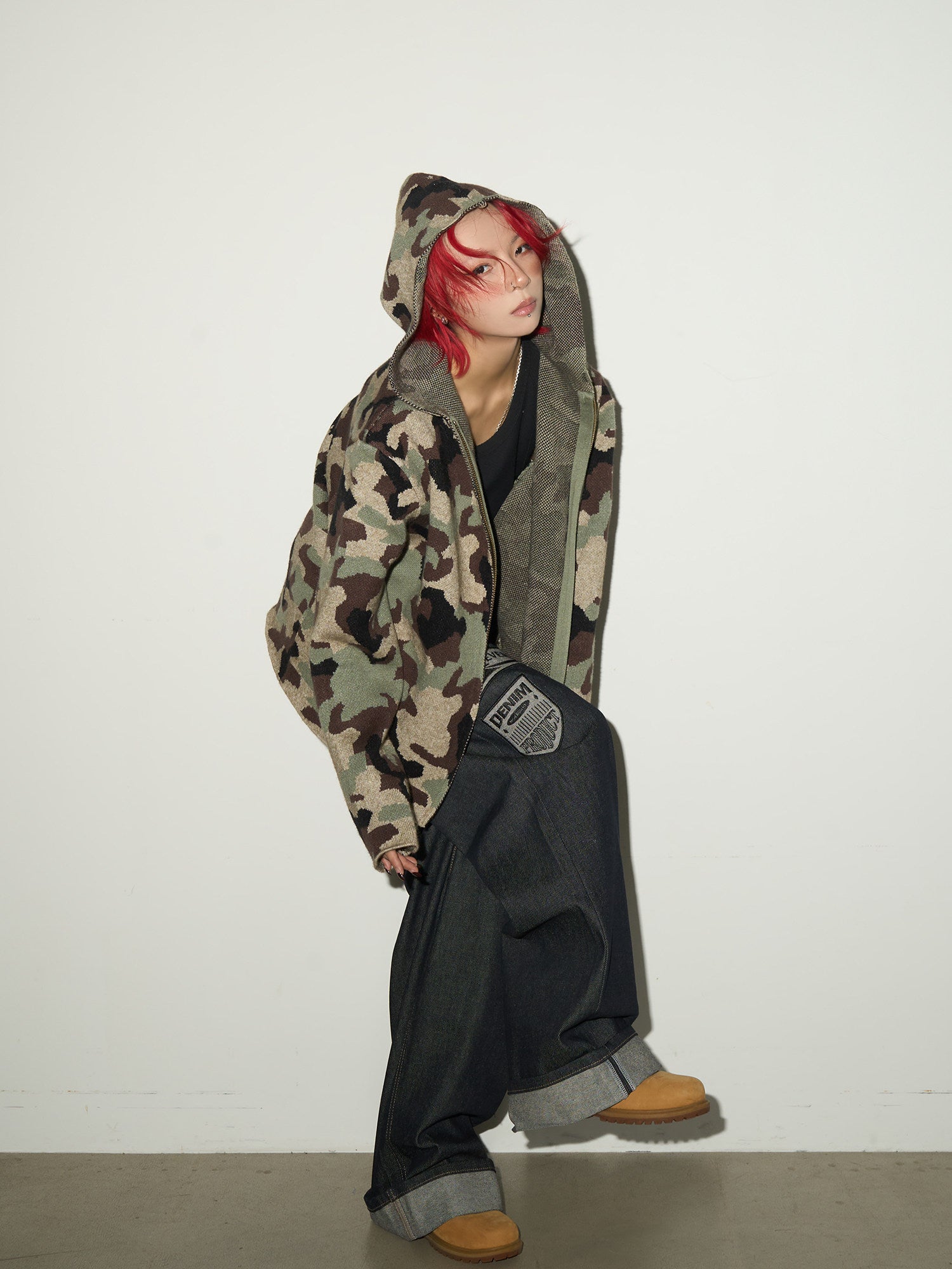 QS683B knit hoodie