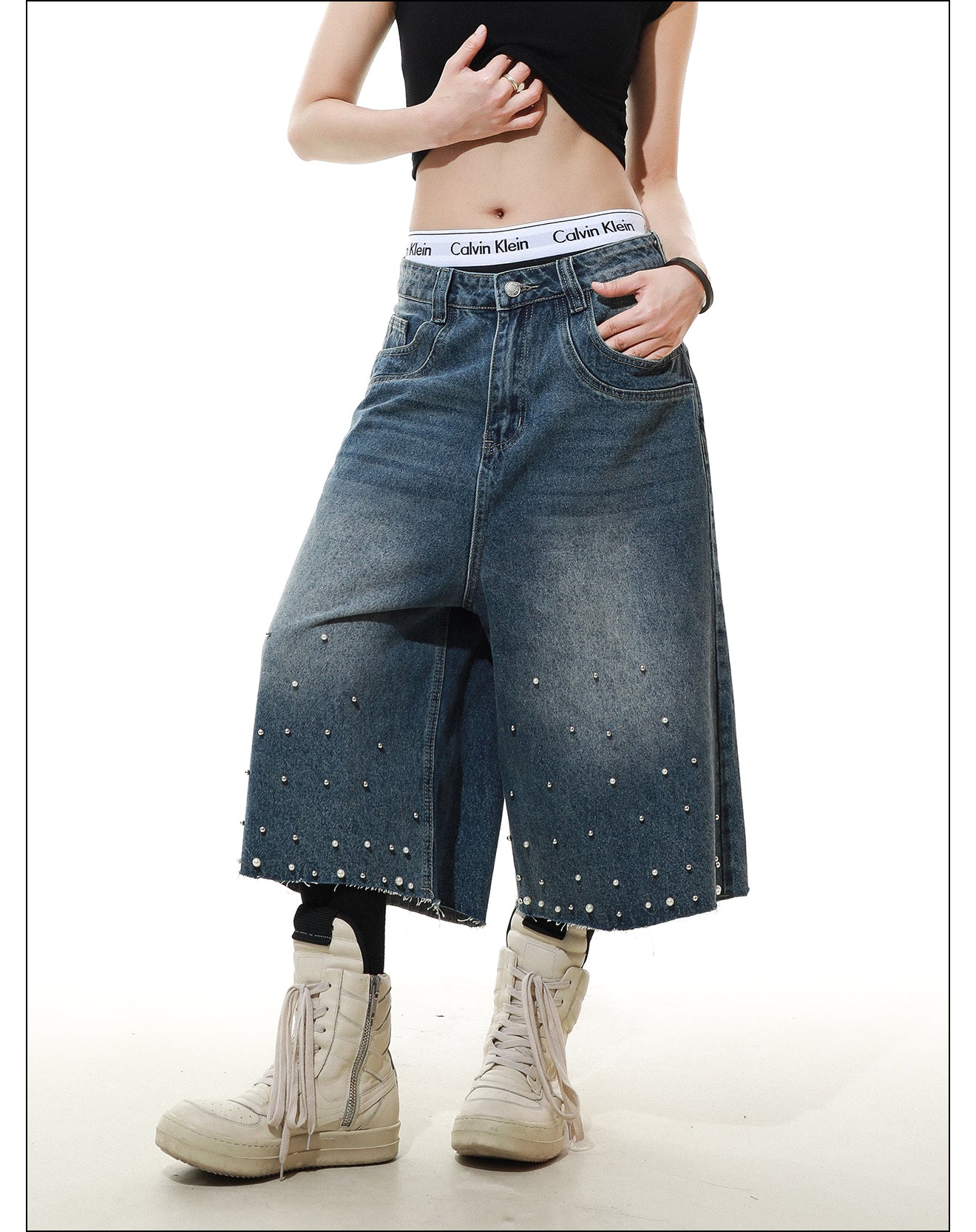 QS440B denim shorts