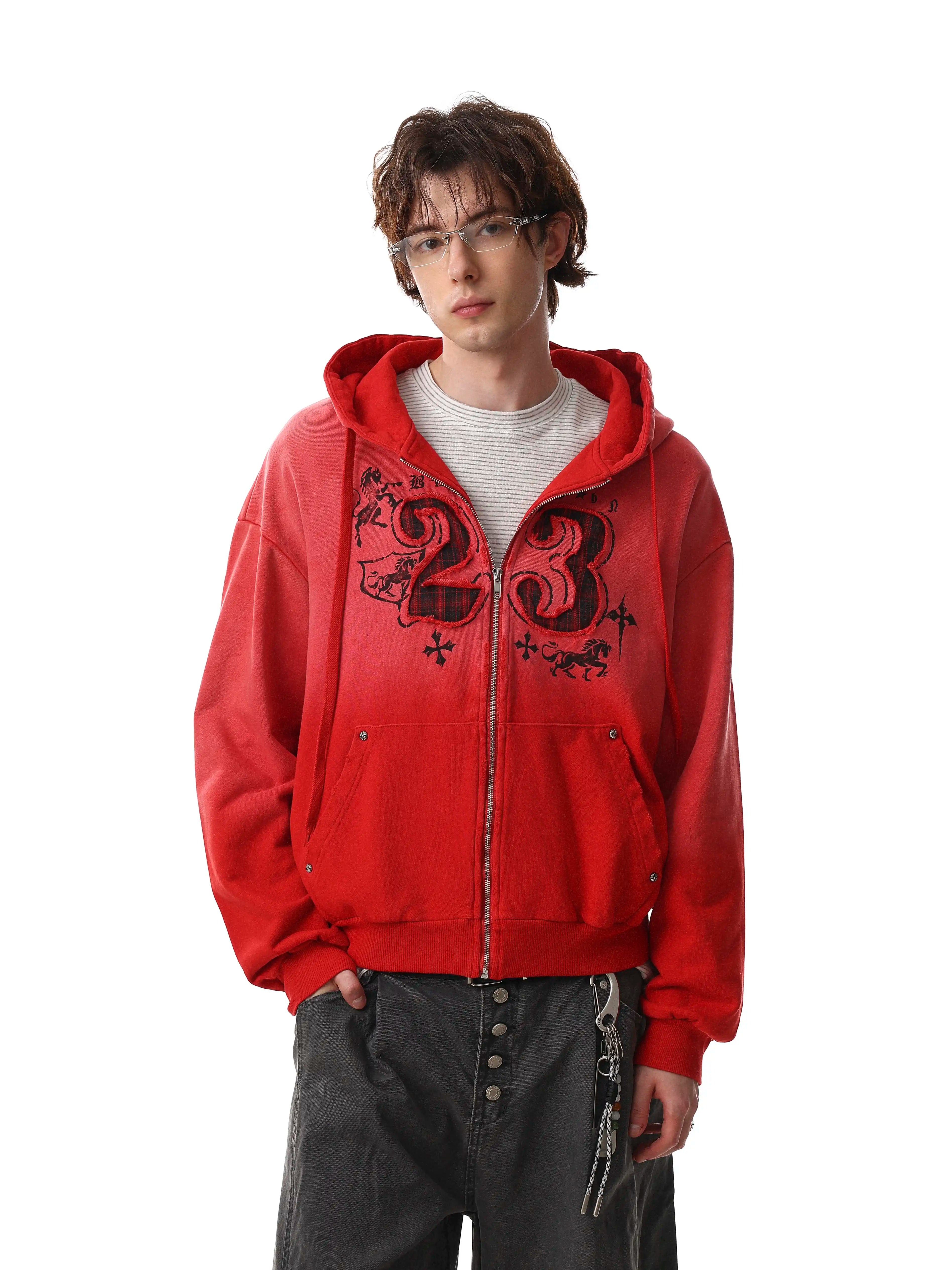 QS694B zip hoodie