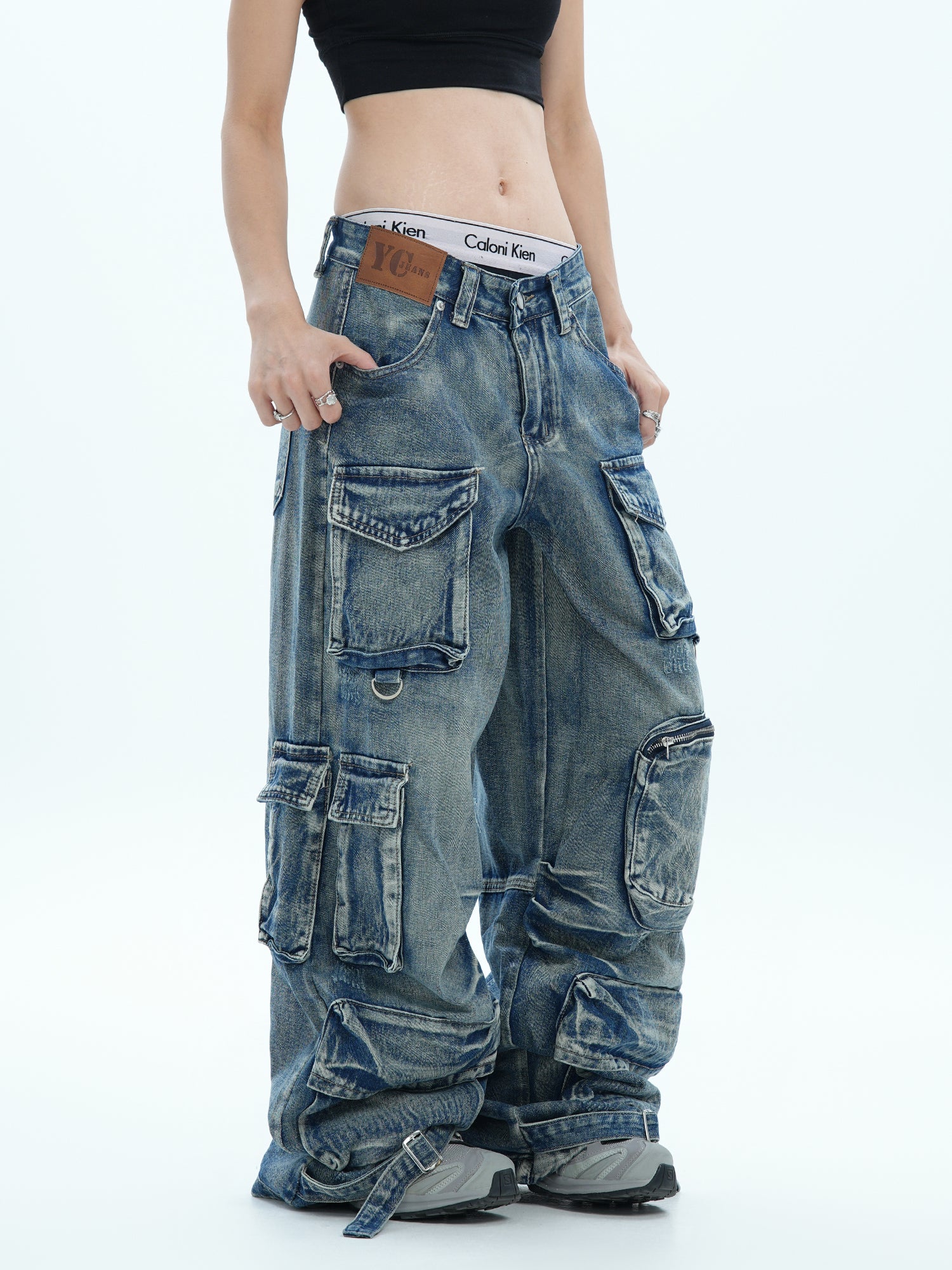 QS035B multi pocket denim