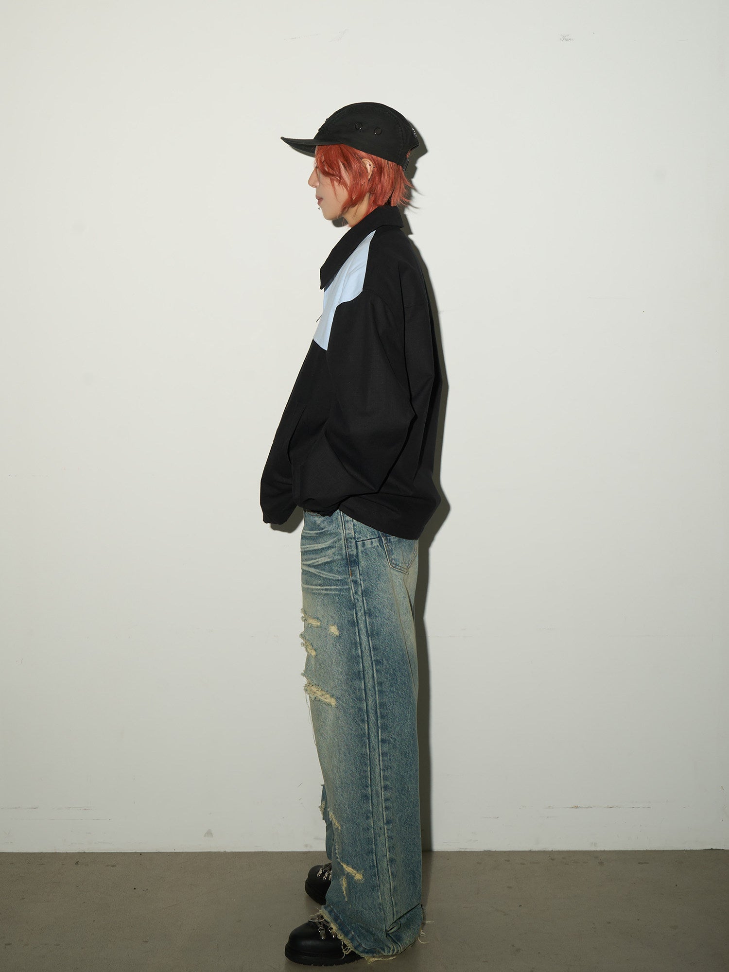 QS703B damage denim
