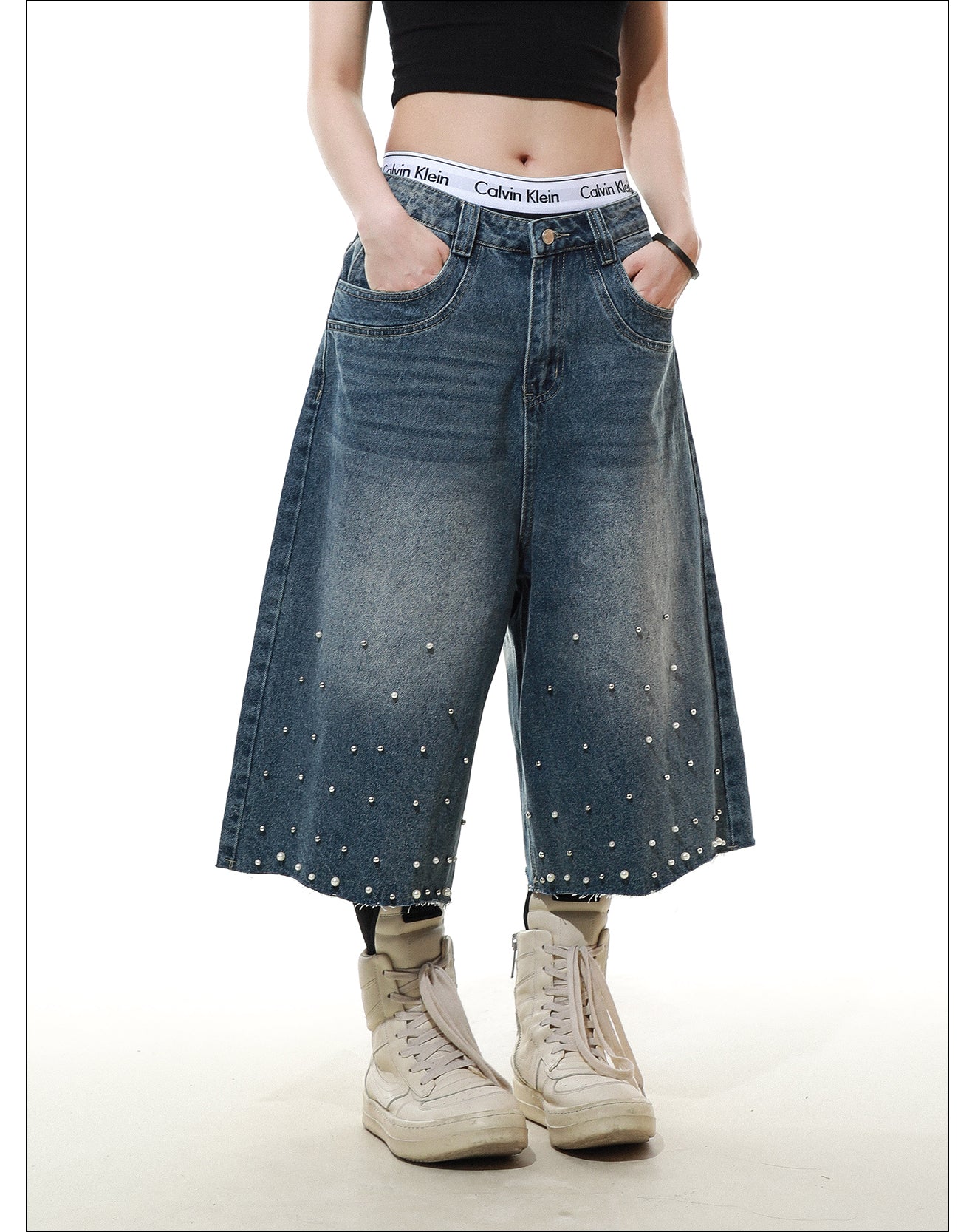 QS440B denim shorts