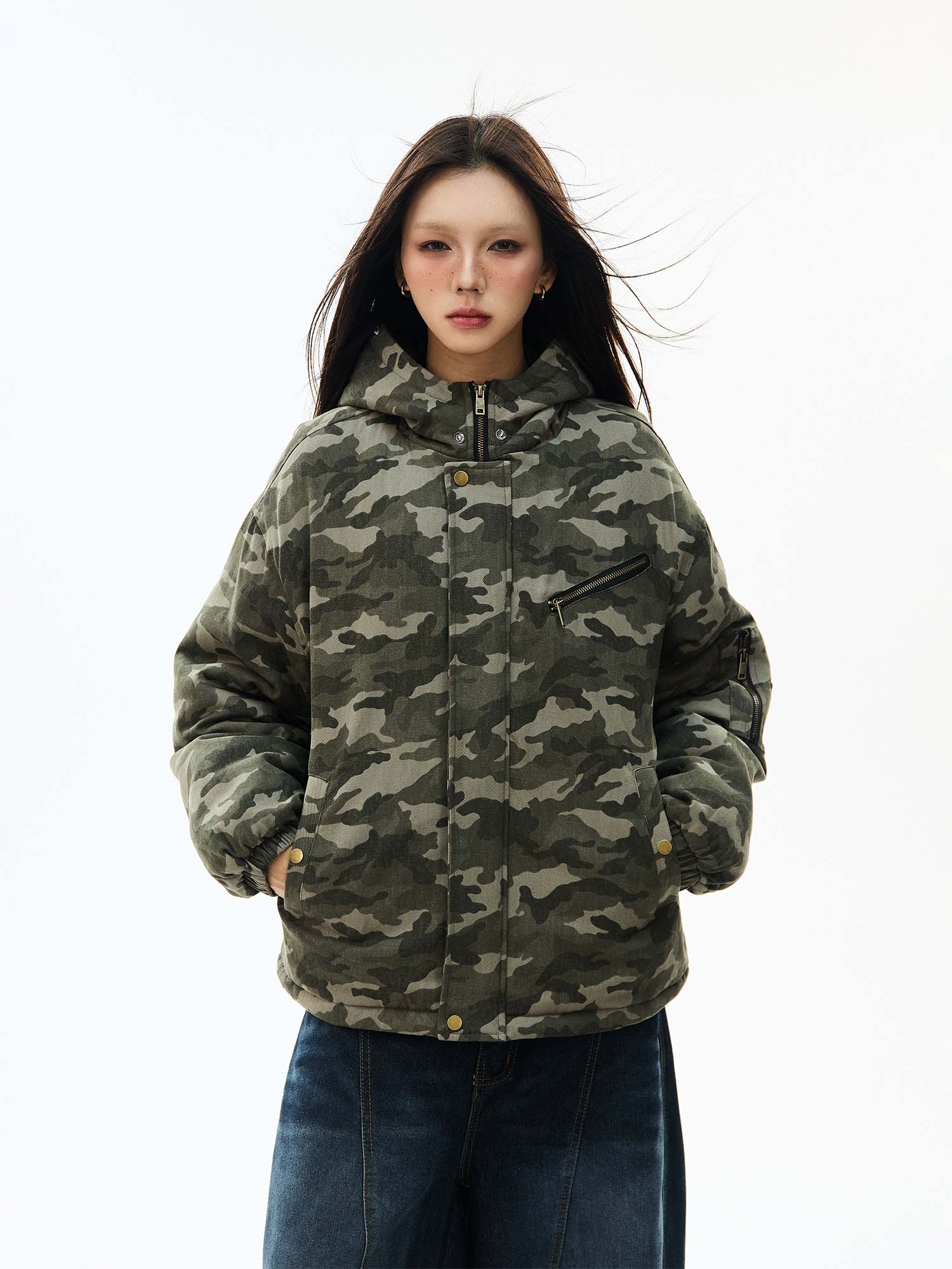QS991A camouflage padded jacket