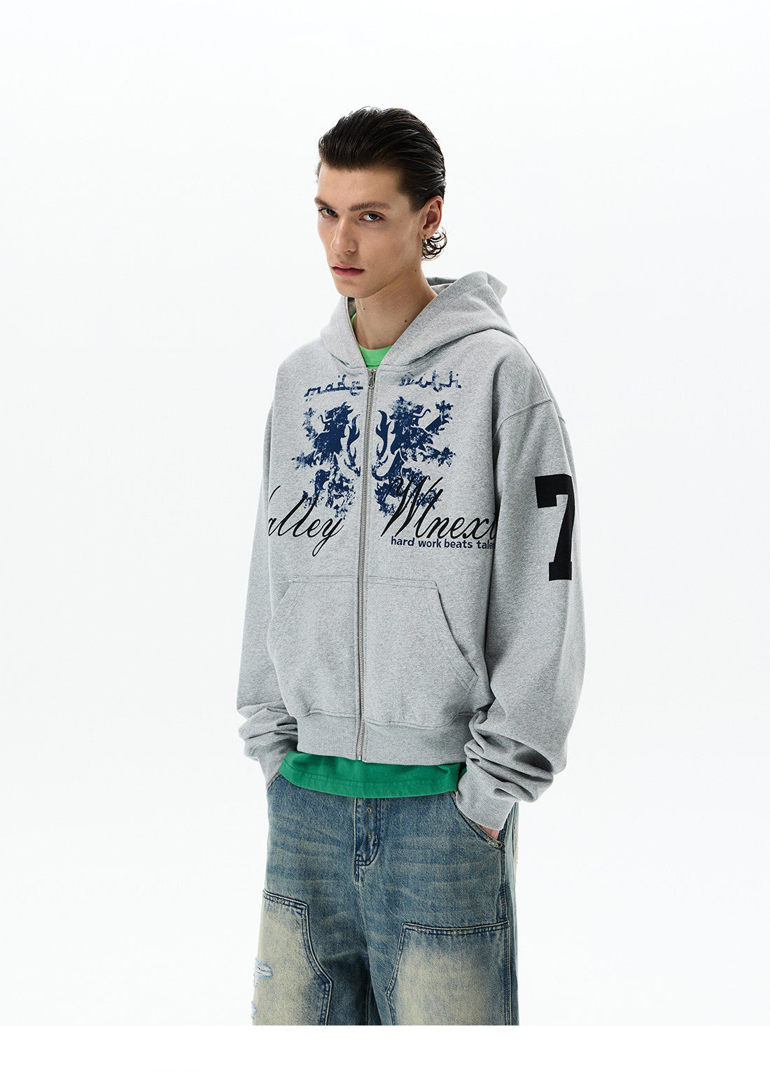 QS695B zip hoodie