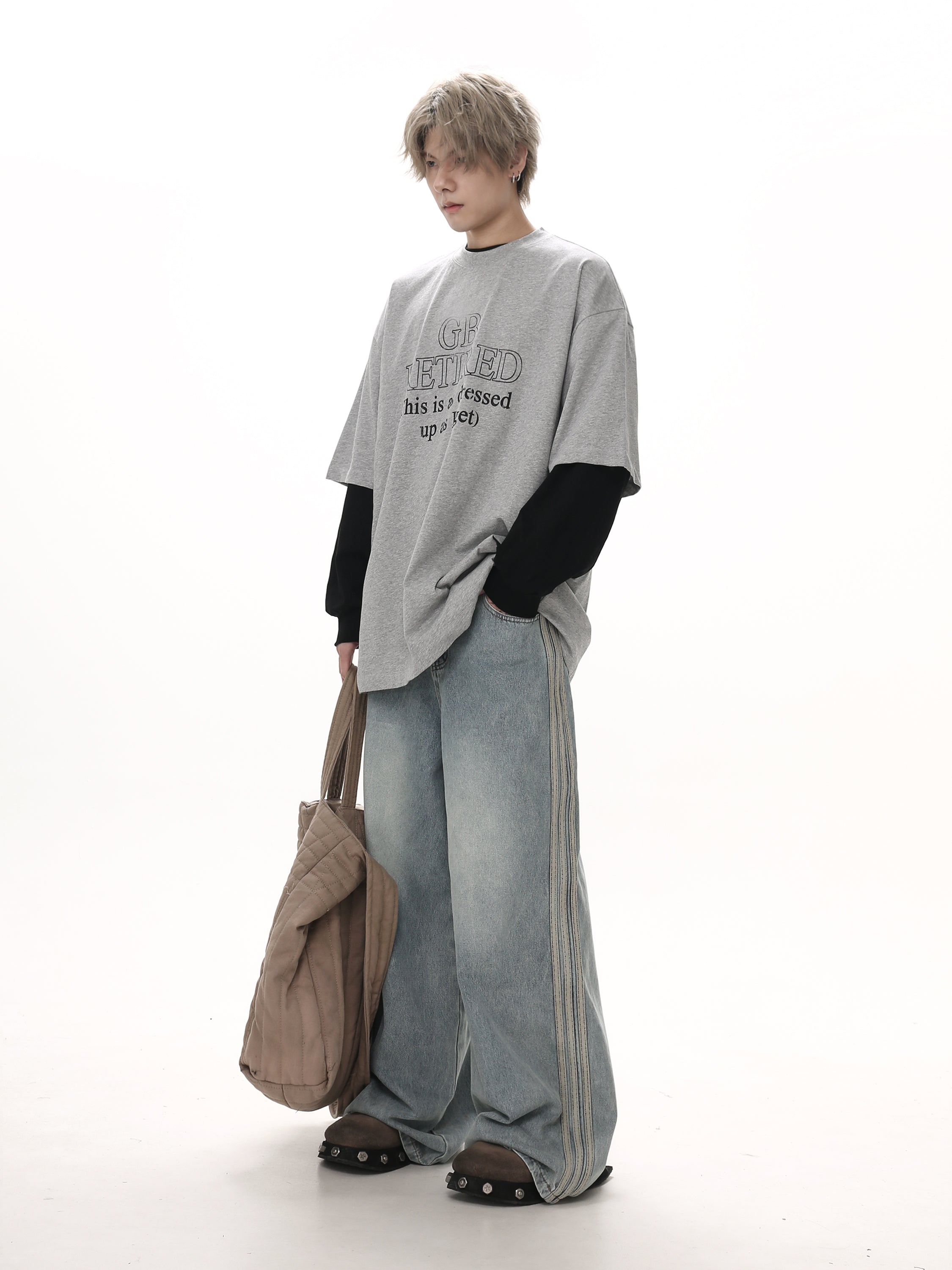 QS457A side line denim