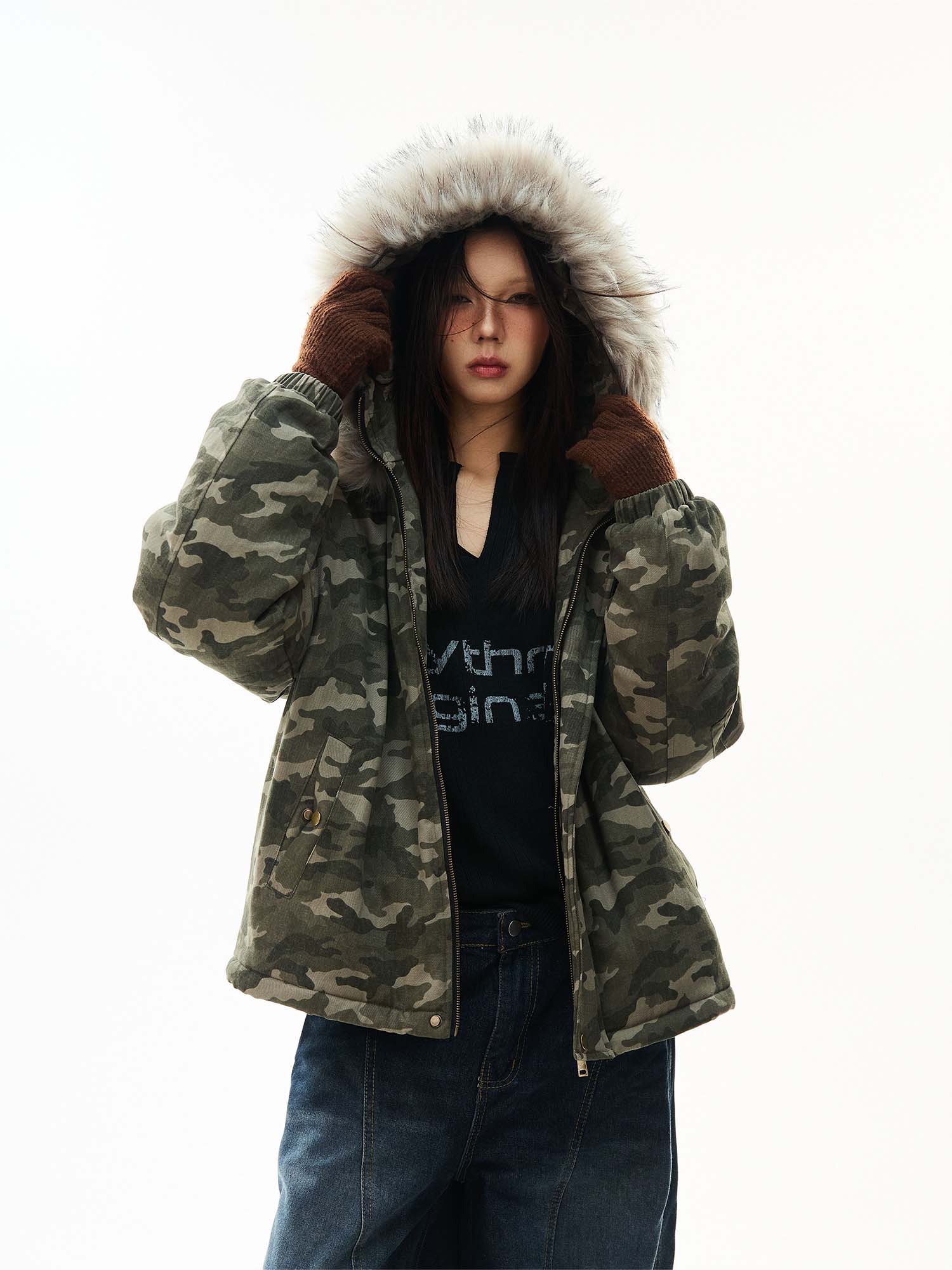 QS991A camouflage padded jacket