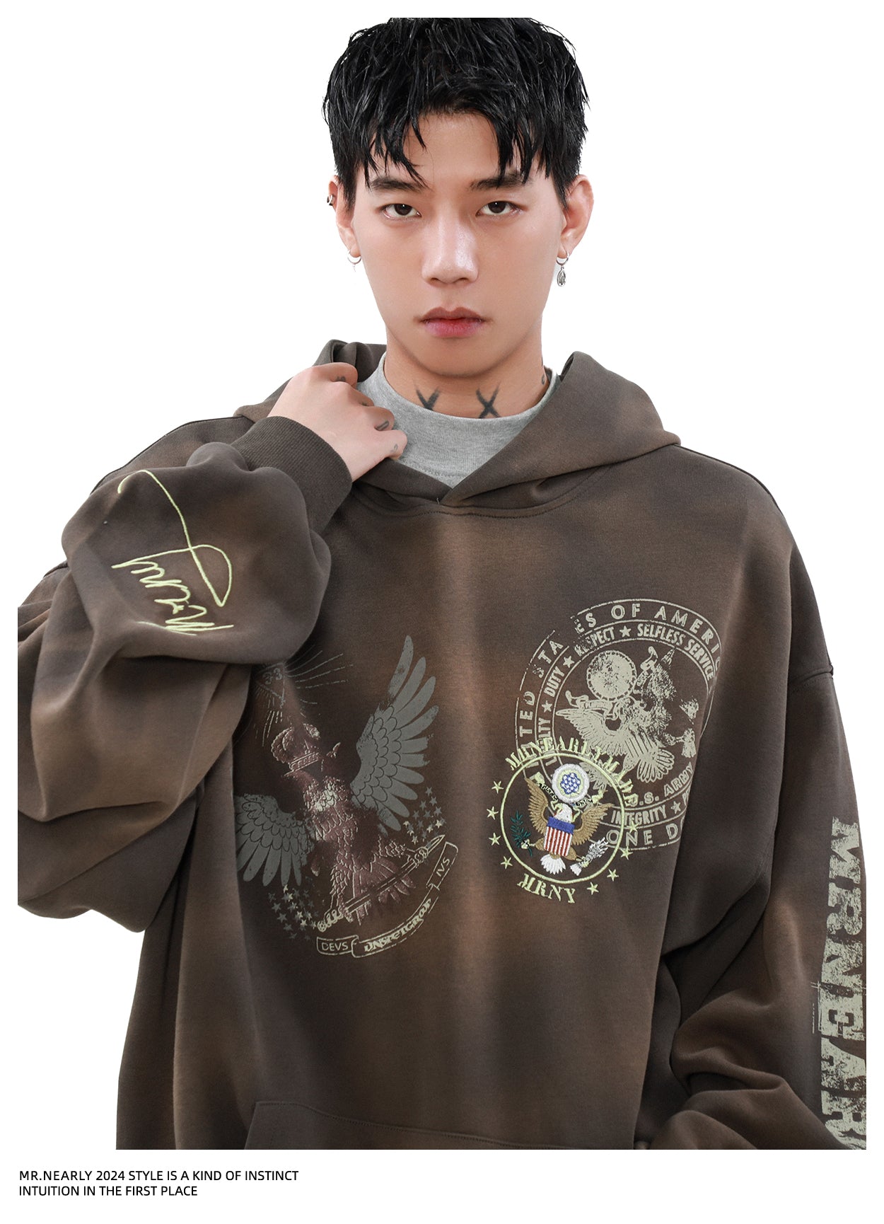QS886A dirty hoodie