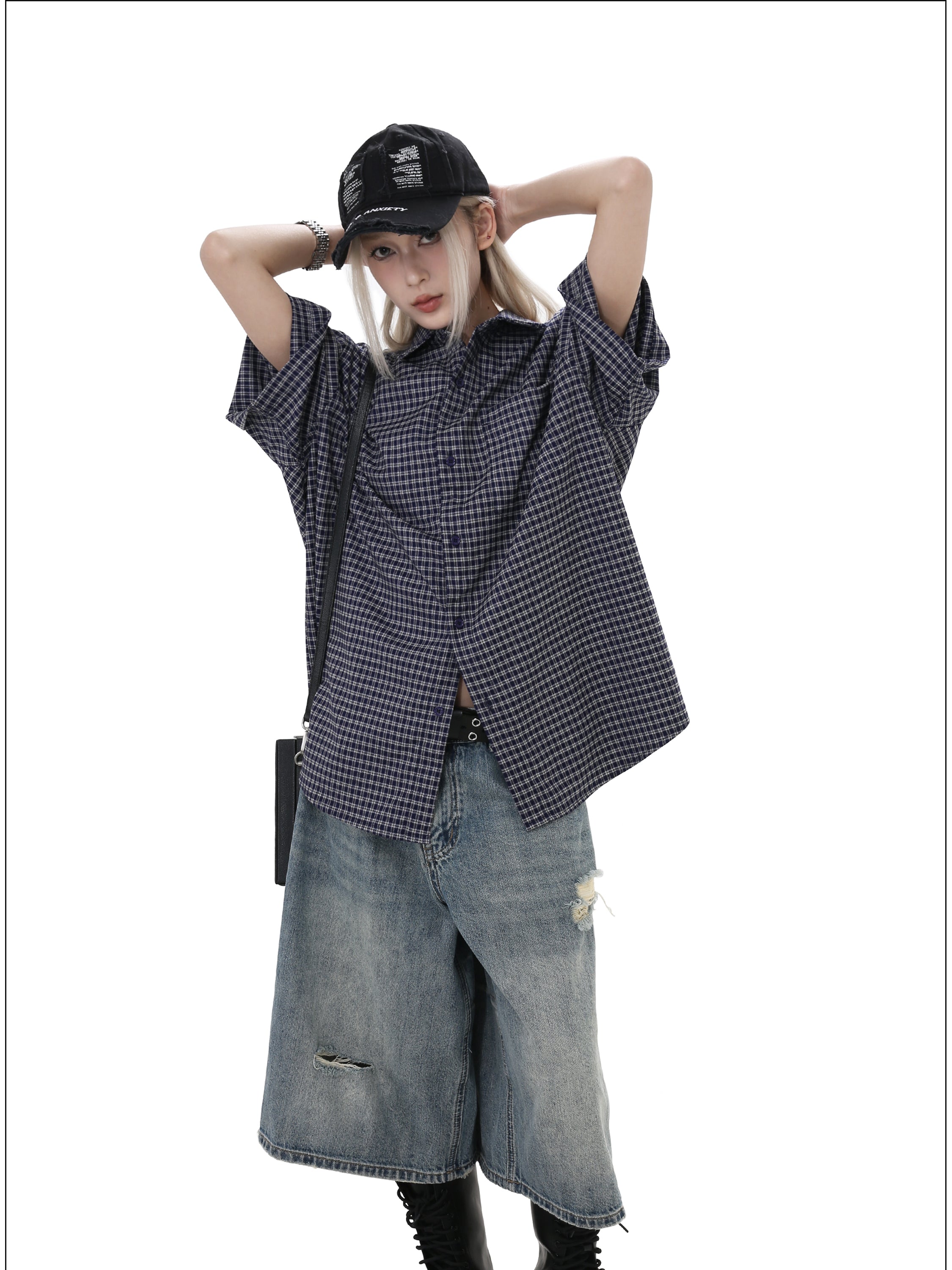 QS448B check shirts