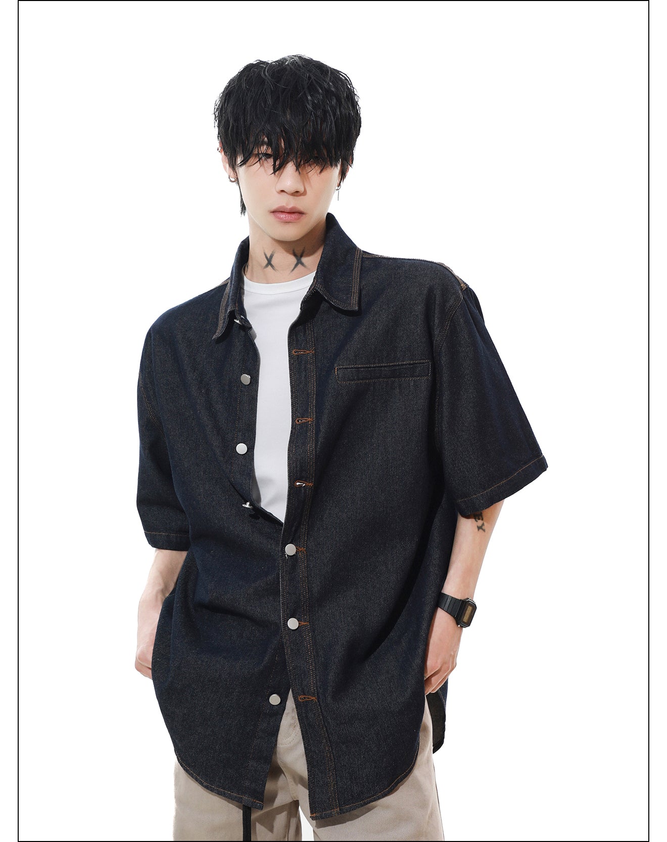 QS446B denim shirts