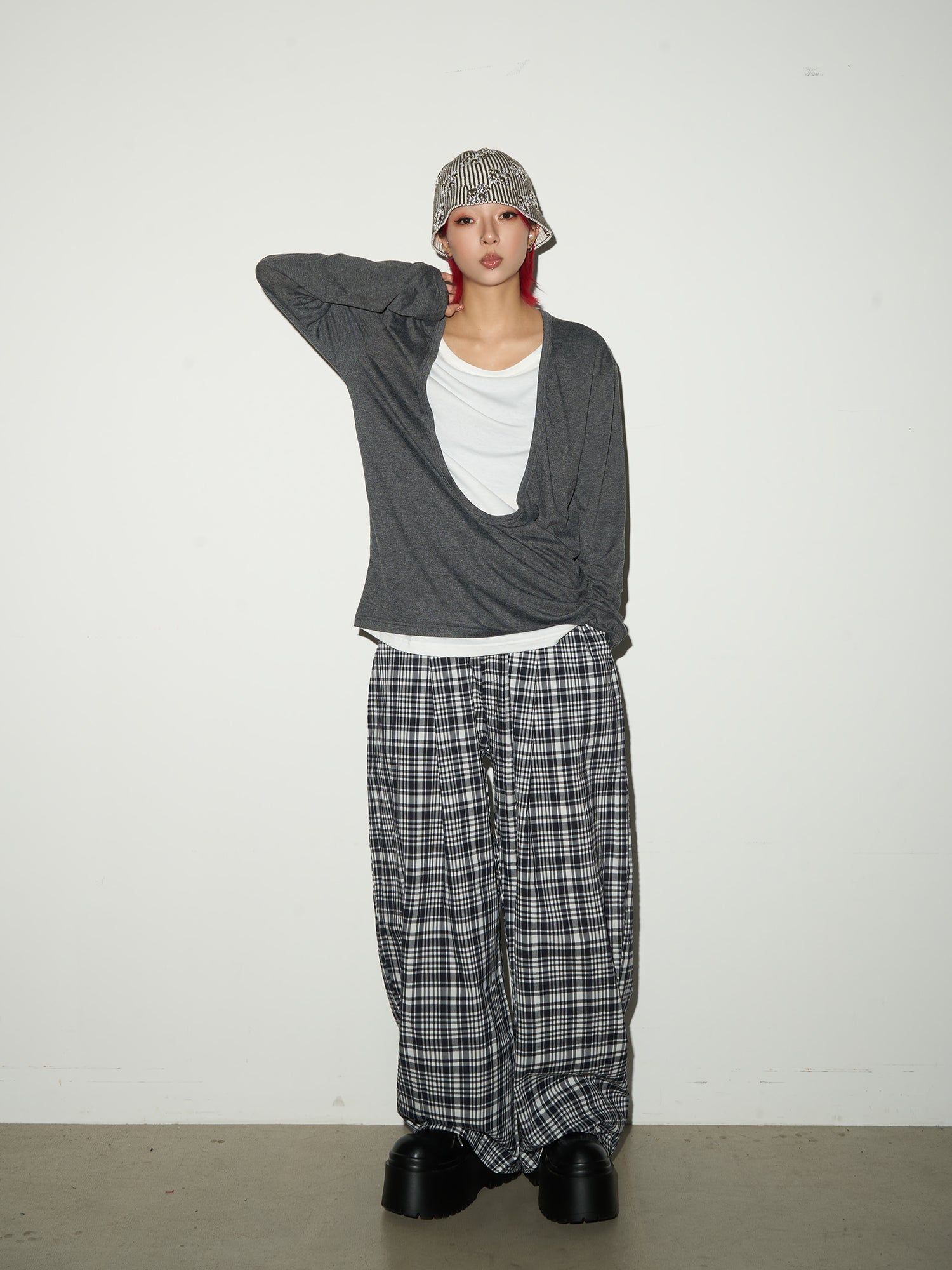 QS626B check pants