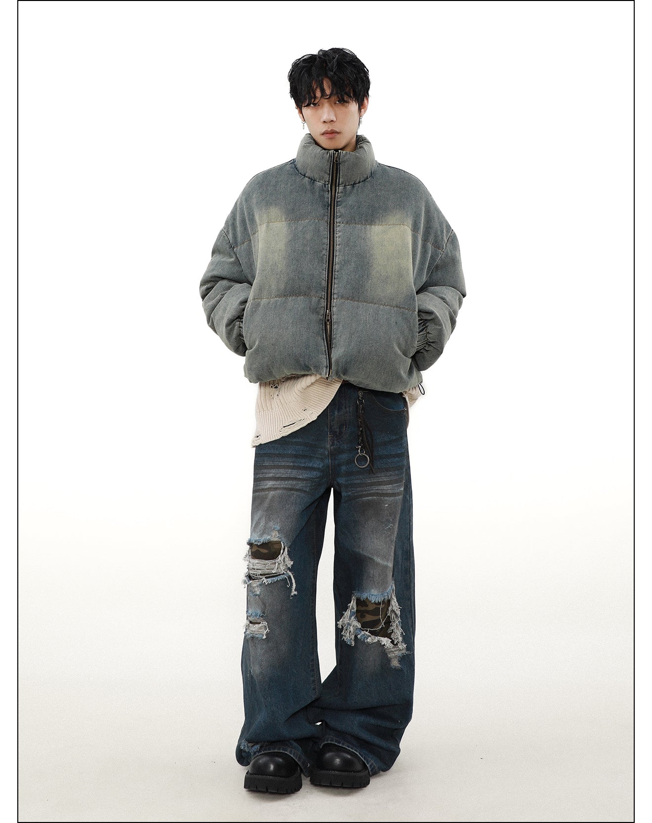 QS164B denim down jacket