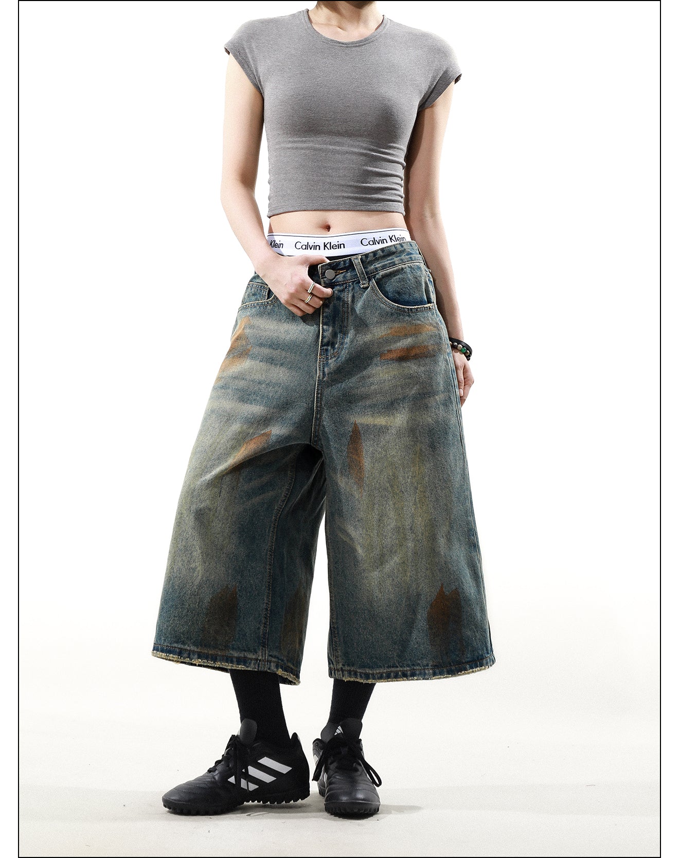 QS408B denim shorts
