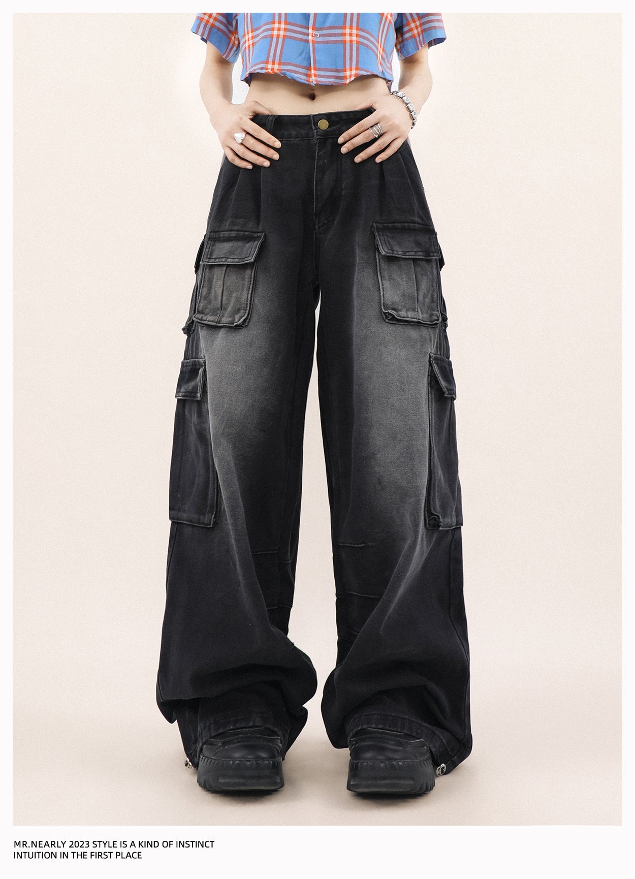 QS482A multi pocket pants