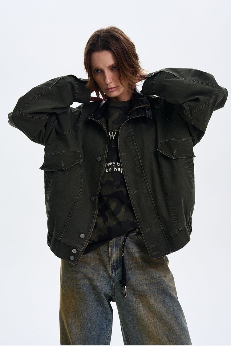 QS374B stand collar jacket