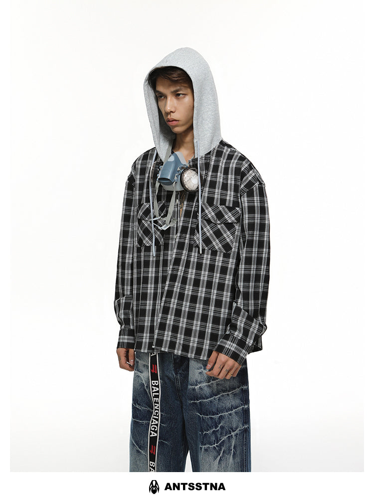 QS311B hoodie check shirts