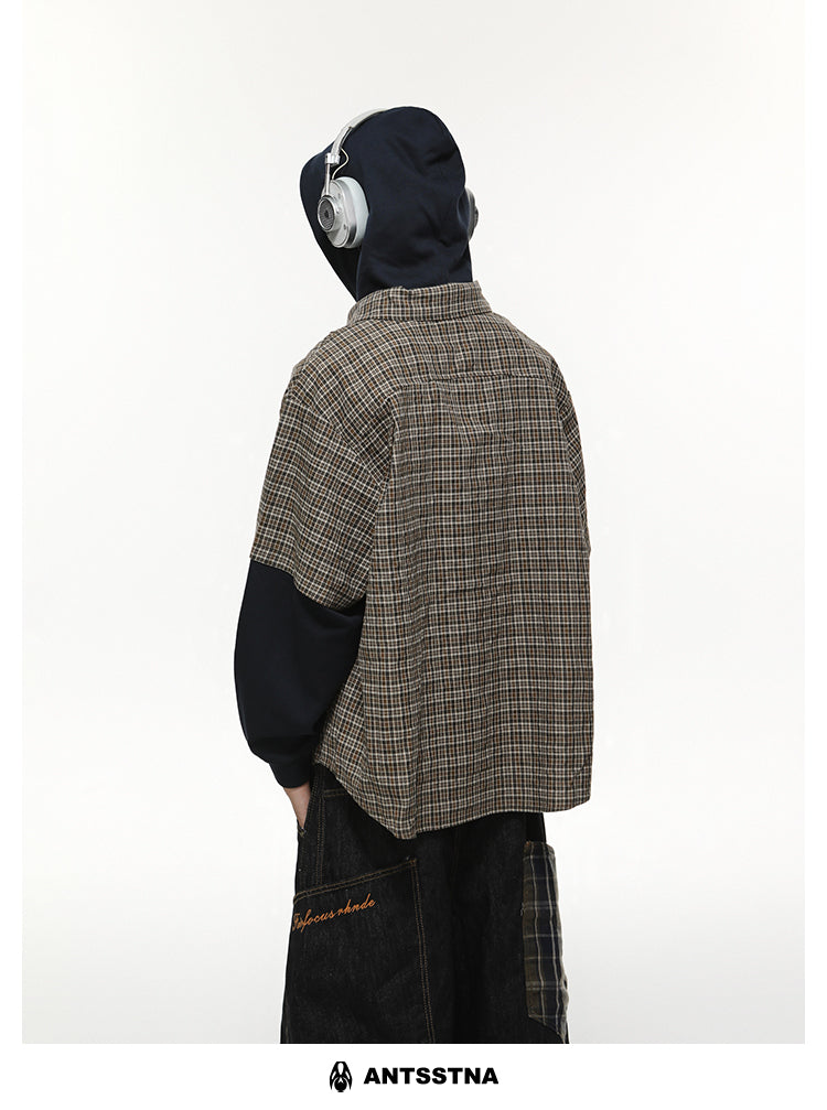 QS337B hoodie check shirts