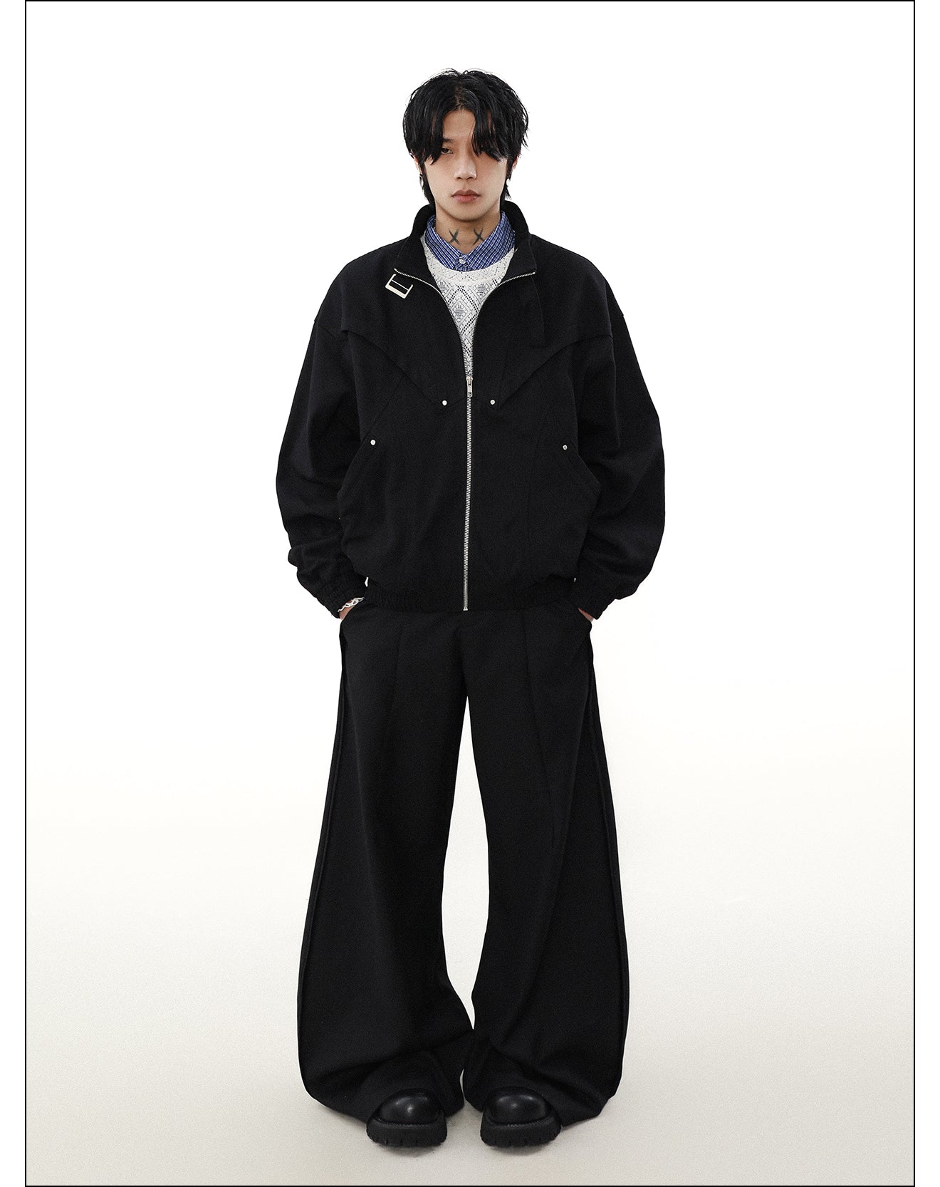 QS347B stand collar jacket