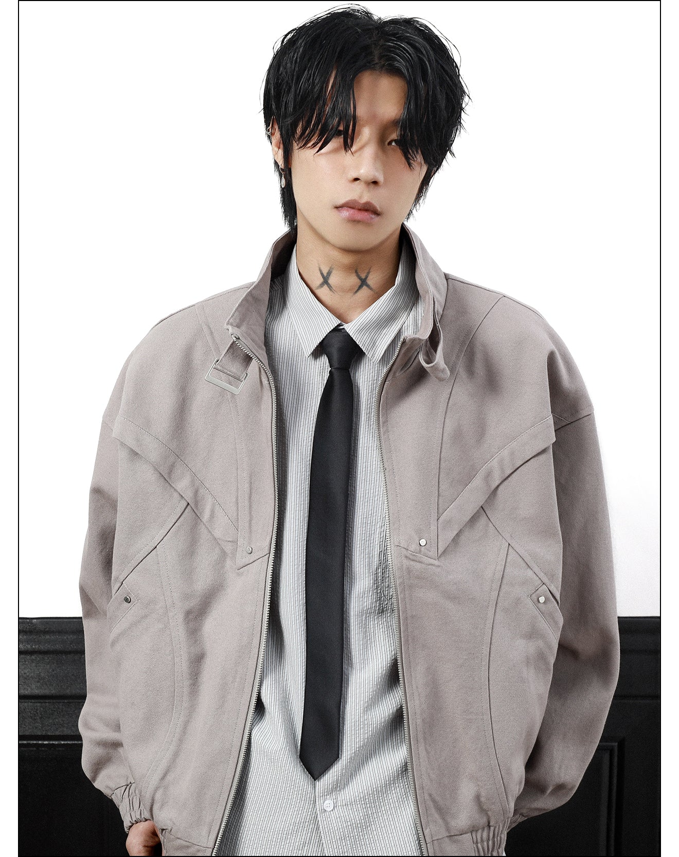 QS347B stand collar jacket