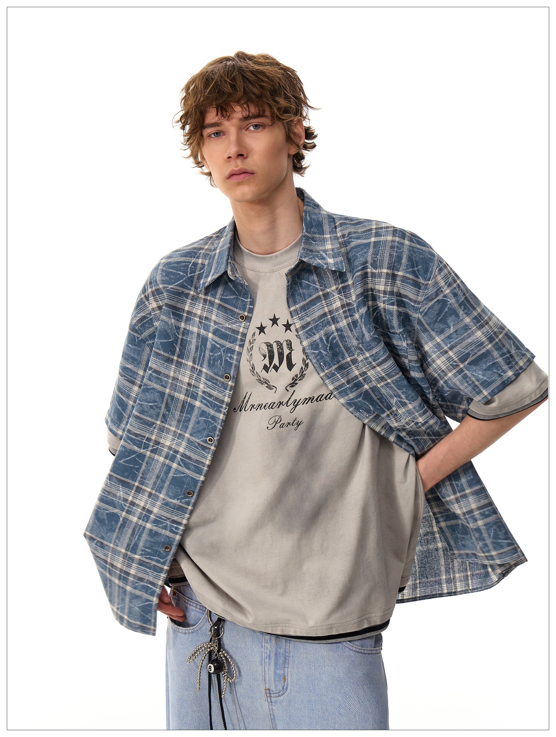 QS587B check shirts