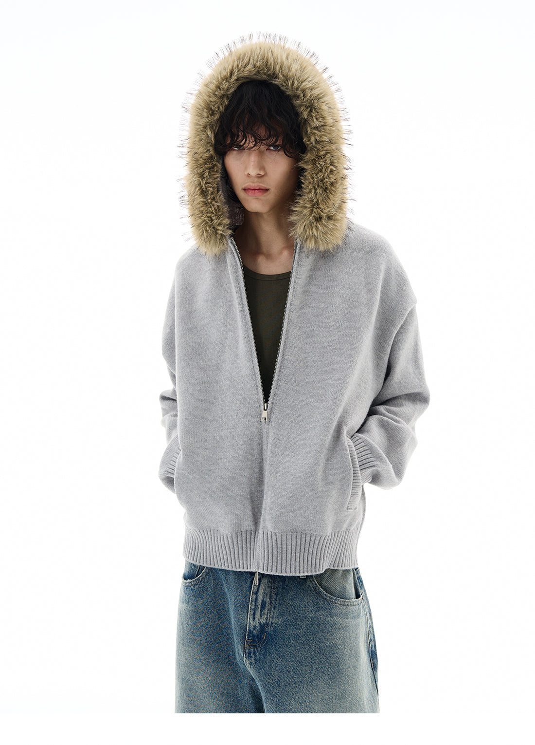QS617B fur hoodie