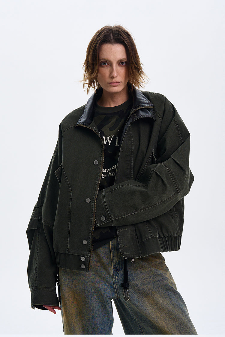 QS374B stand collar jacket