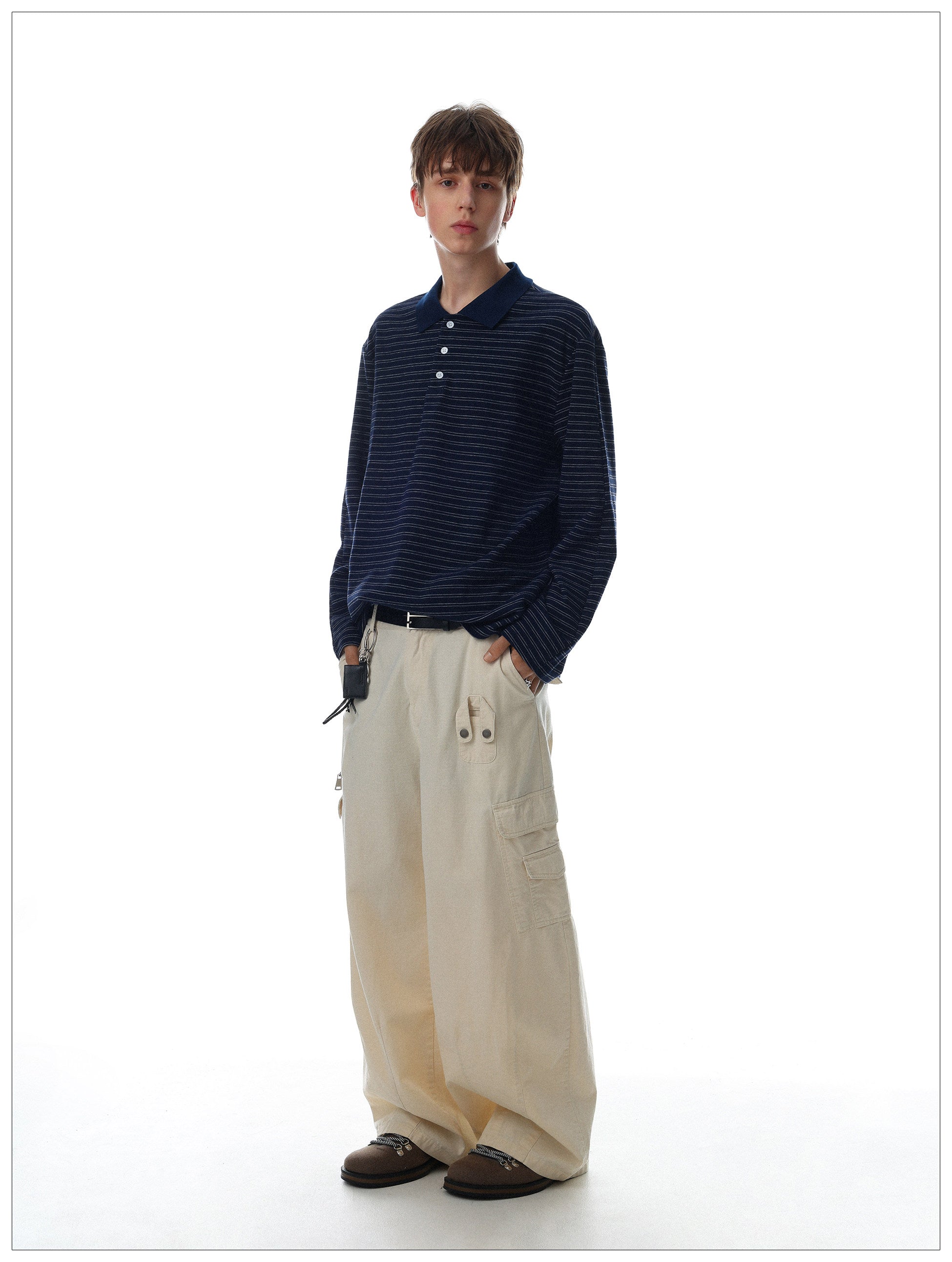 QS736B L/S polo