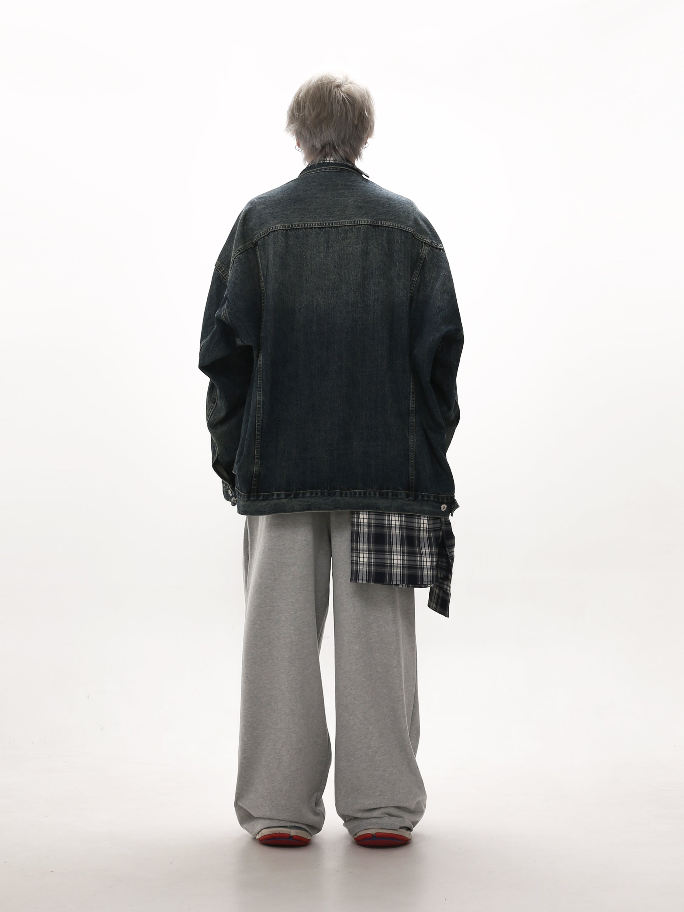 QS412A layered denim jacket
