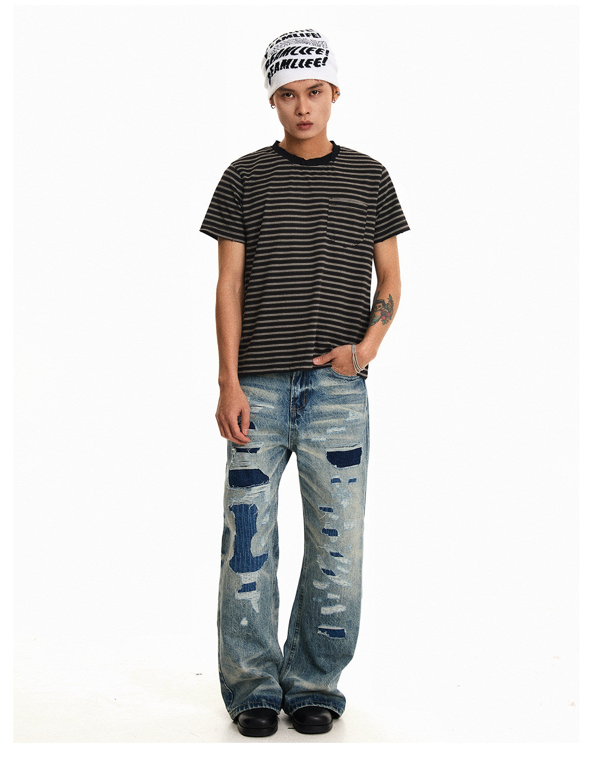 QS722B wash denim
