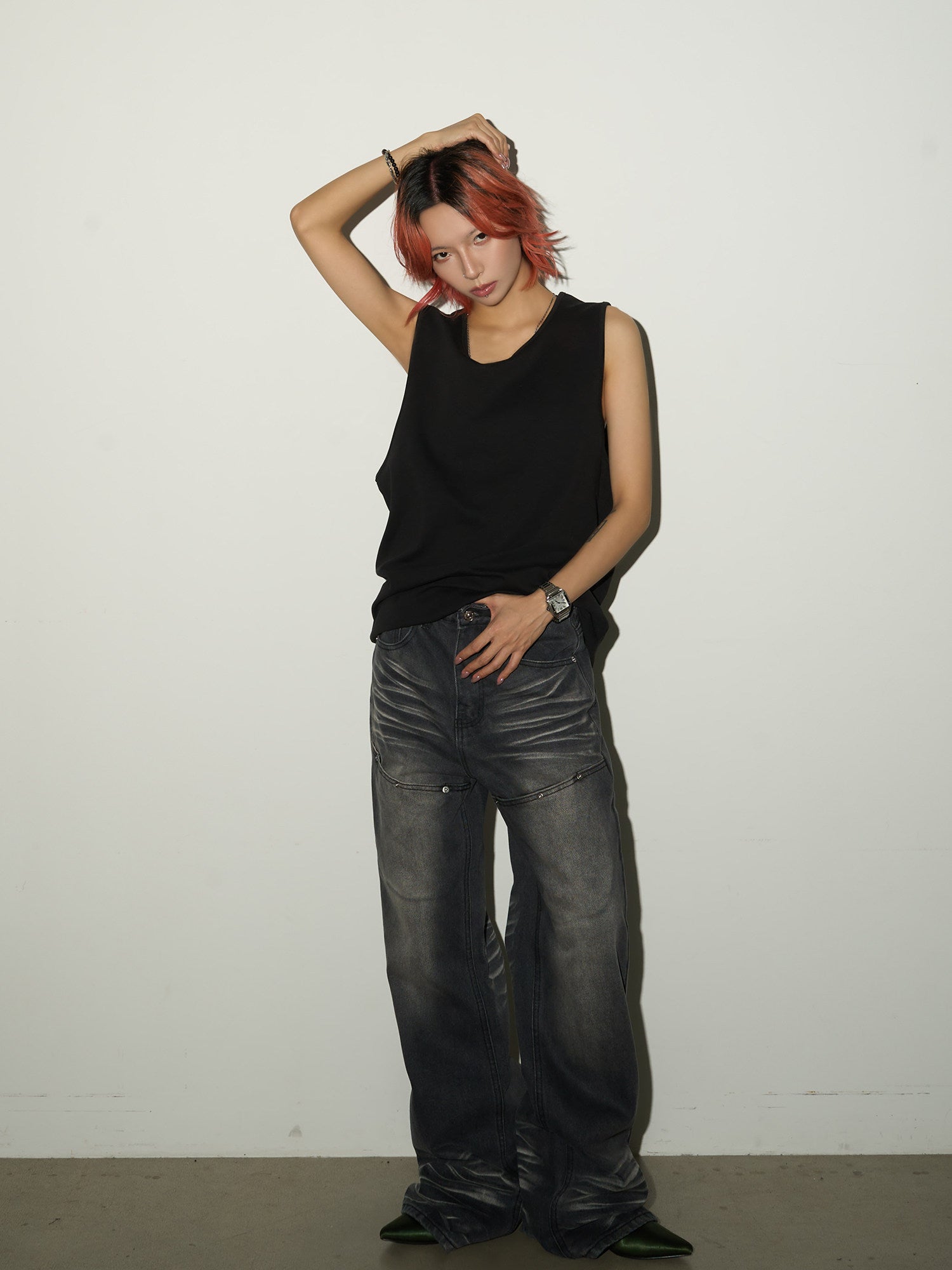 QS705B wash denim