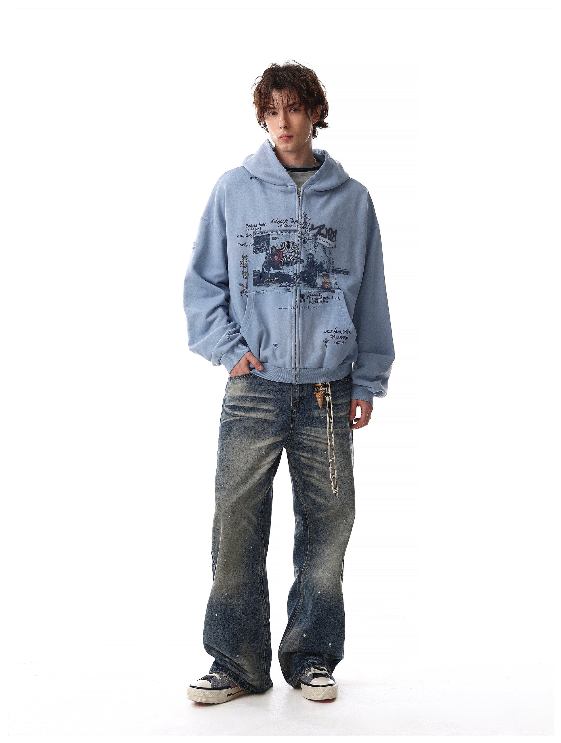 QS686B zip hoodie