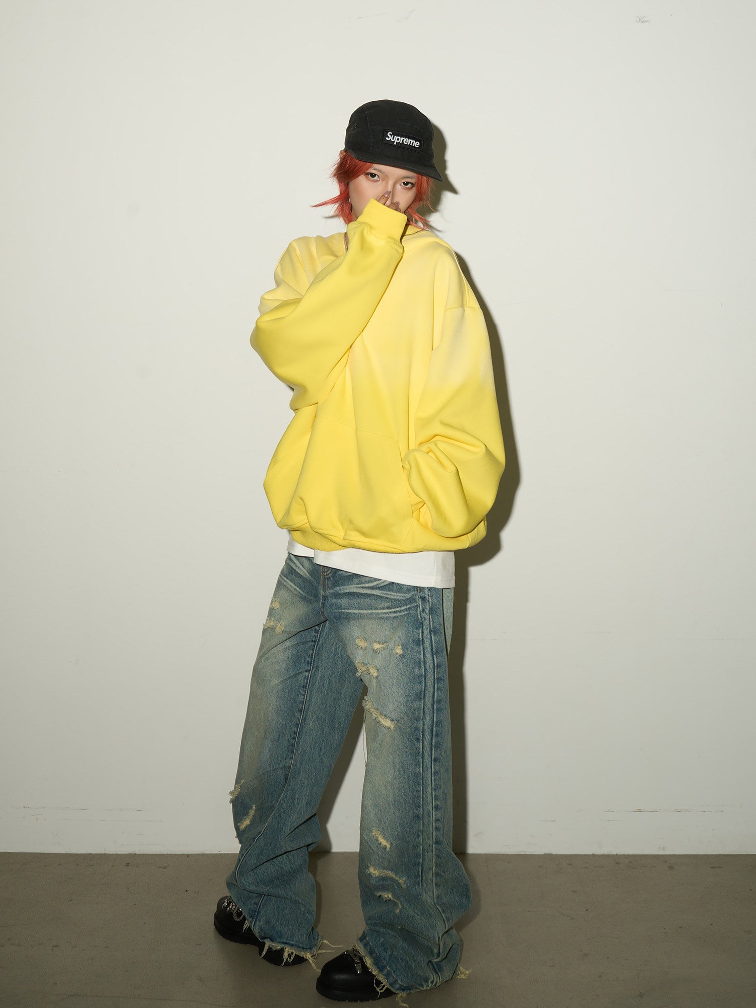 QS703B damage denim