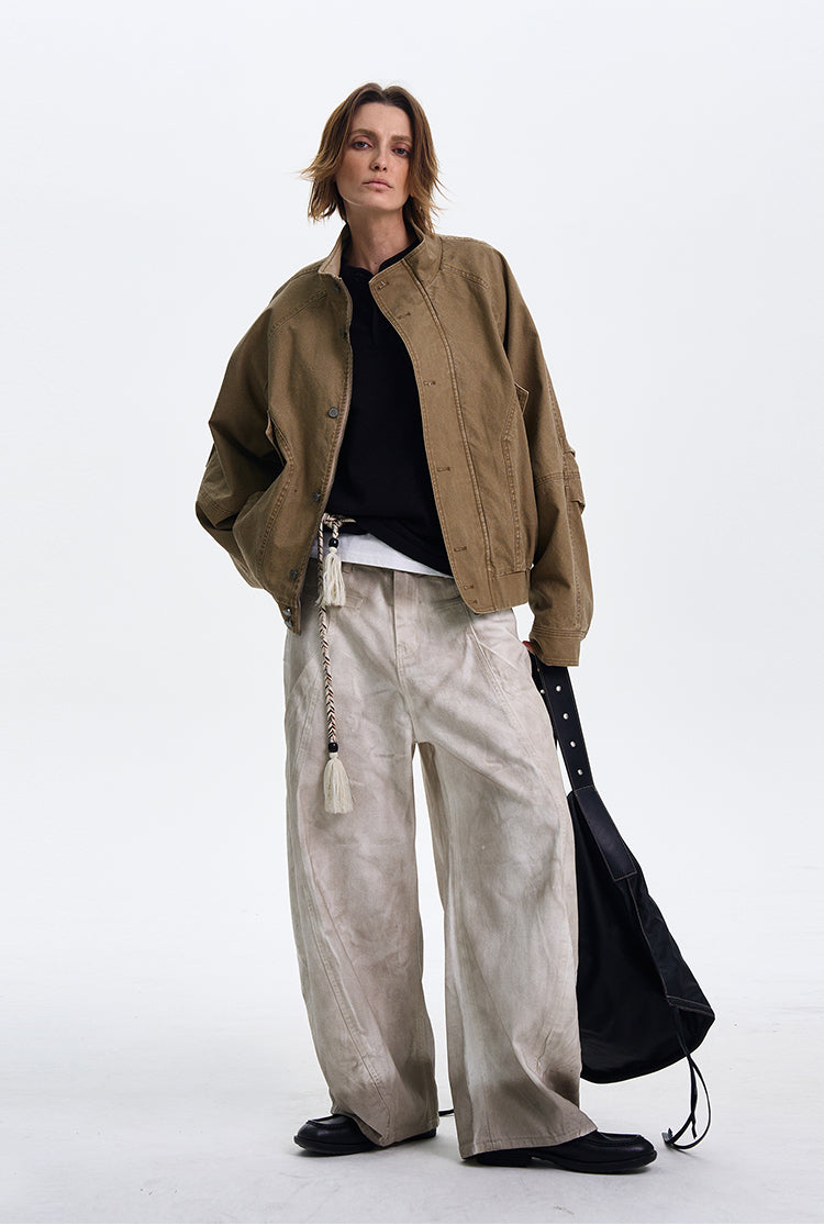 QS374B stand collar jacket