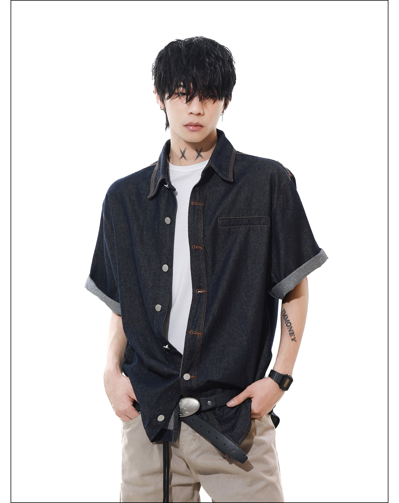QS446B denim shirts