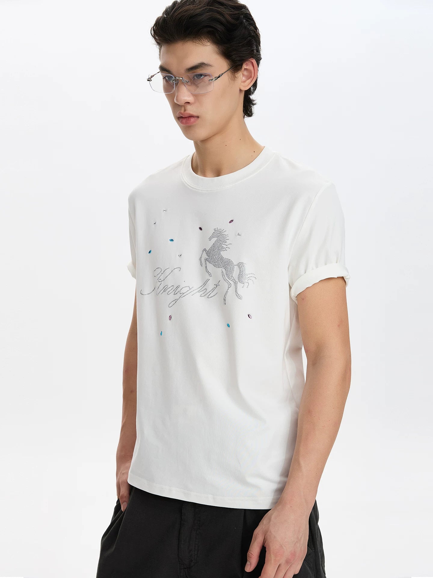 QS840B rhinestone tee
