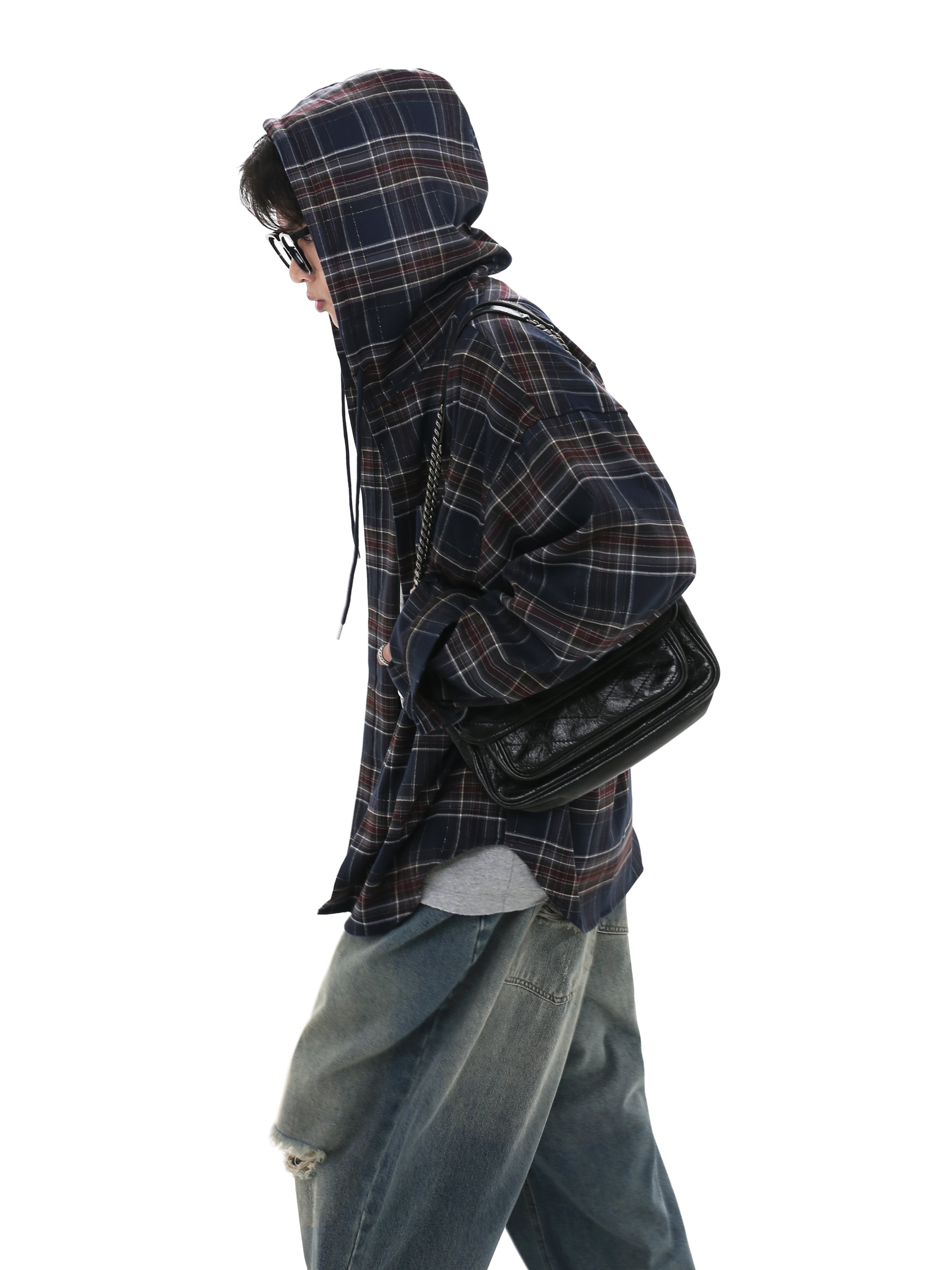 QS705A hoodie check shirts