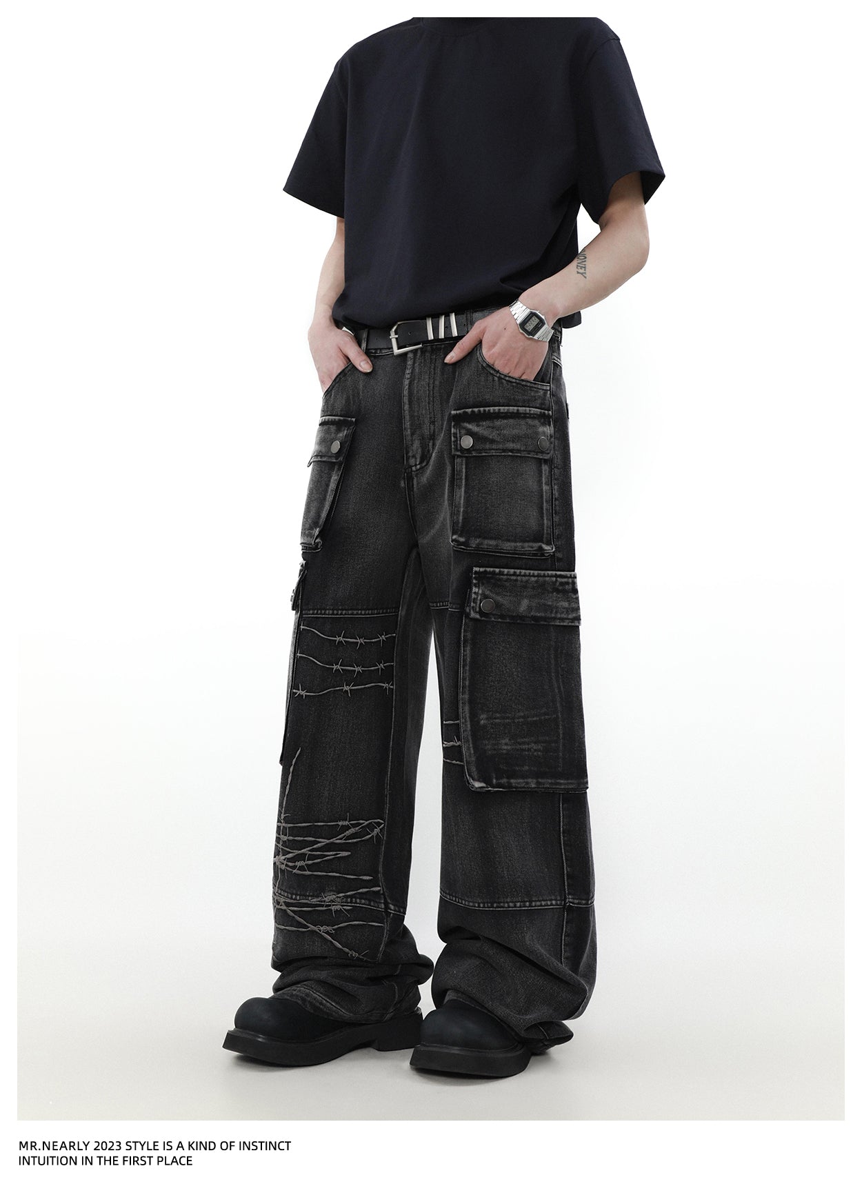 QS359A multi pocket pants