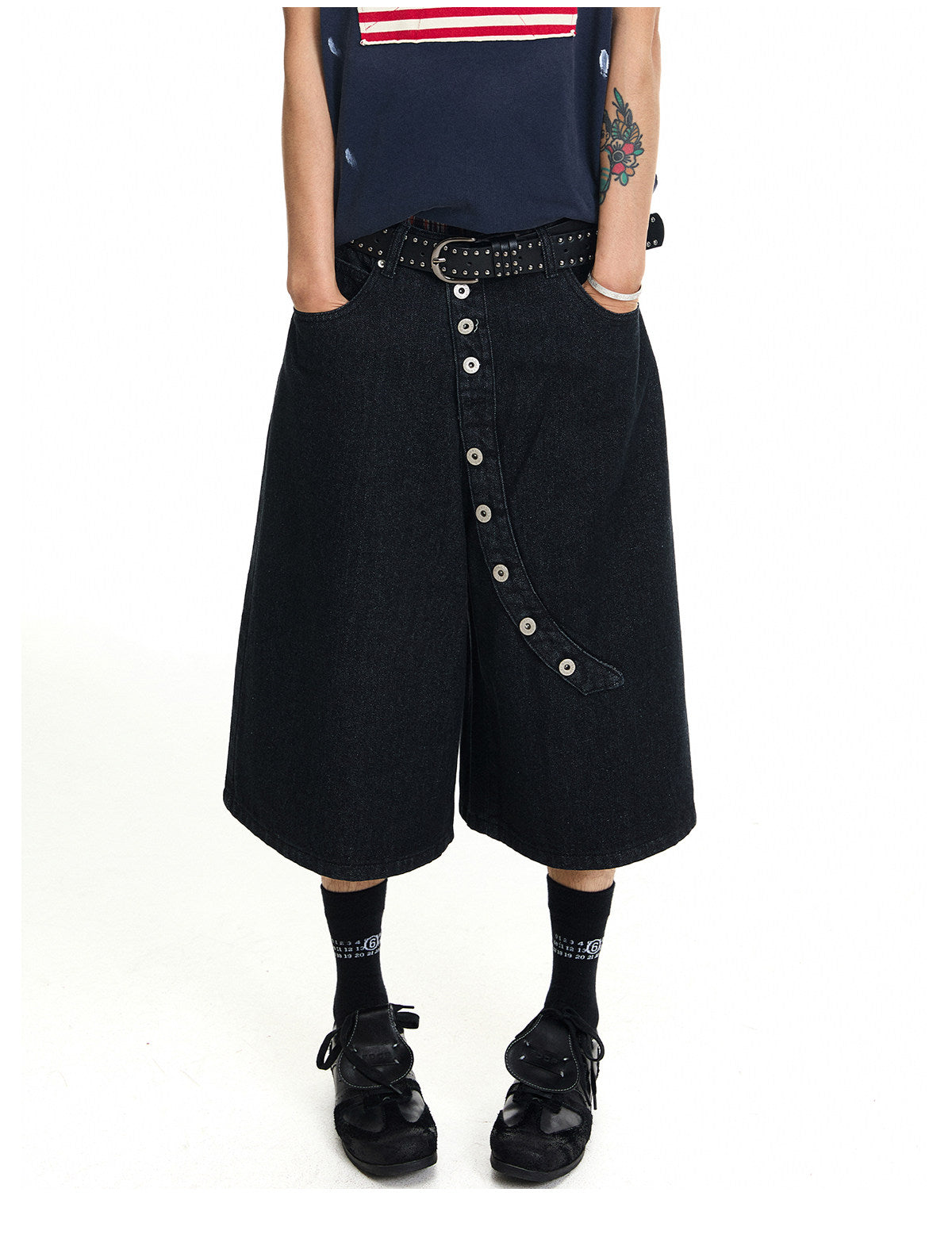 QS833B denim shorts