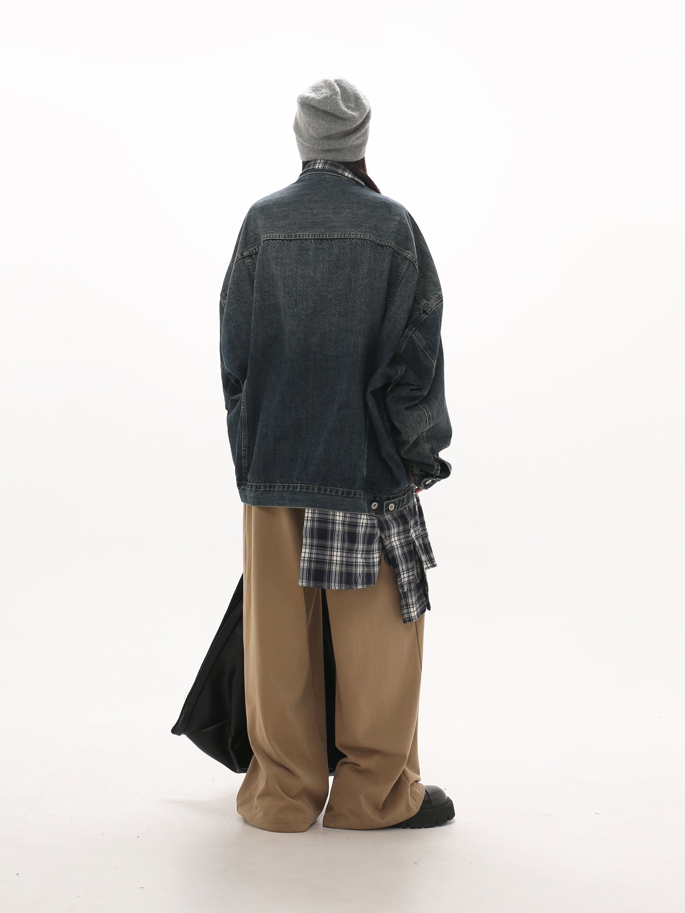 QS412A layered denim jacket